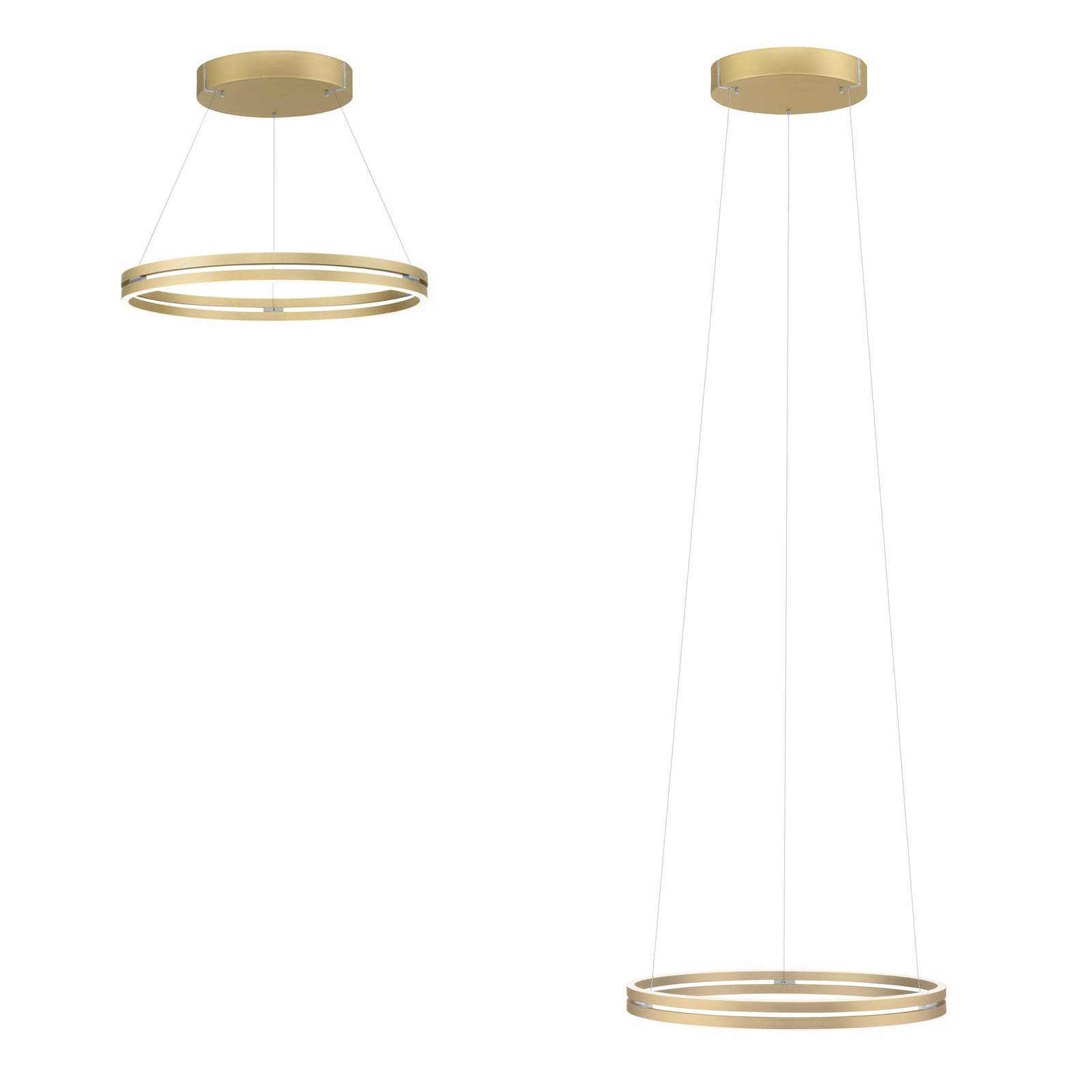 Suspension LED E-Loop, ivoire doré, Ø 70 cm, aluminium, CCT - PURE Suspension LED E-Loop, ivoire doré, Ø 70 cm, aluminium, CCT - PURE