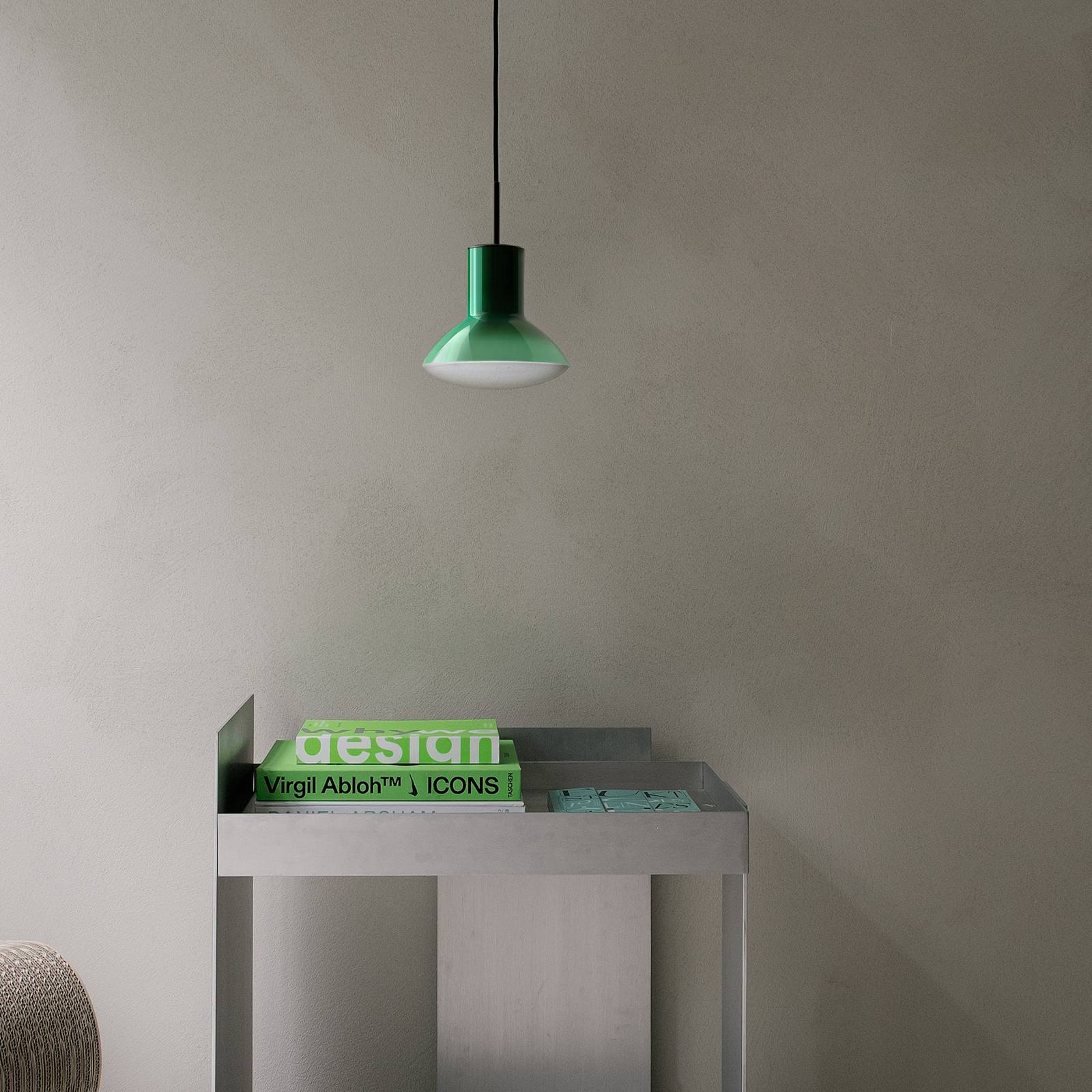 Grupa Onda hanglamp, groen, Ø 17 cm, glas, GU10