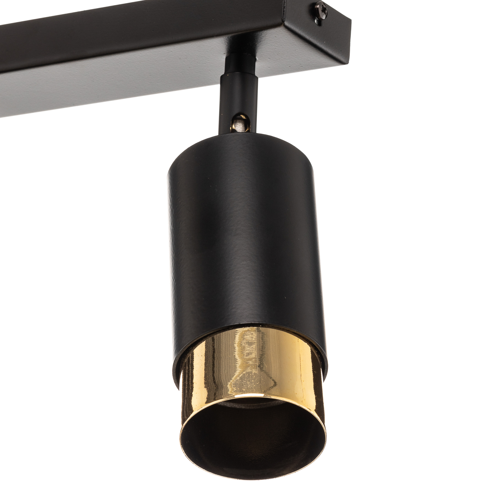 Kumo ceiling spotlight black/gold three-bulb