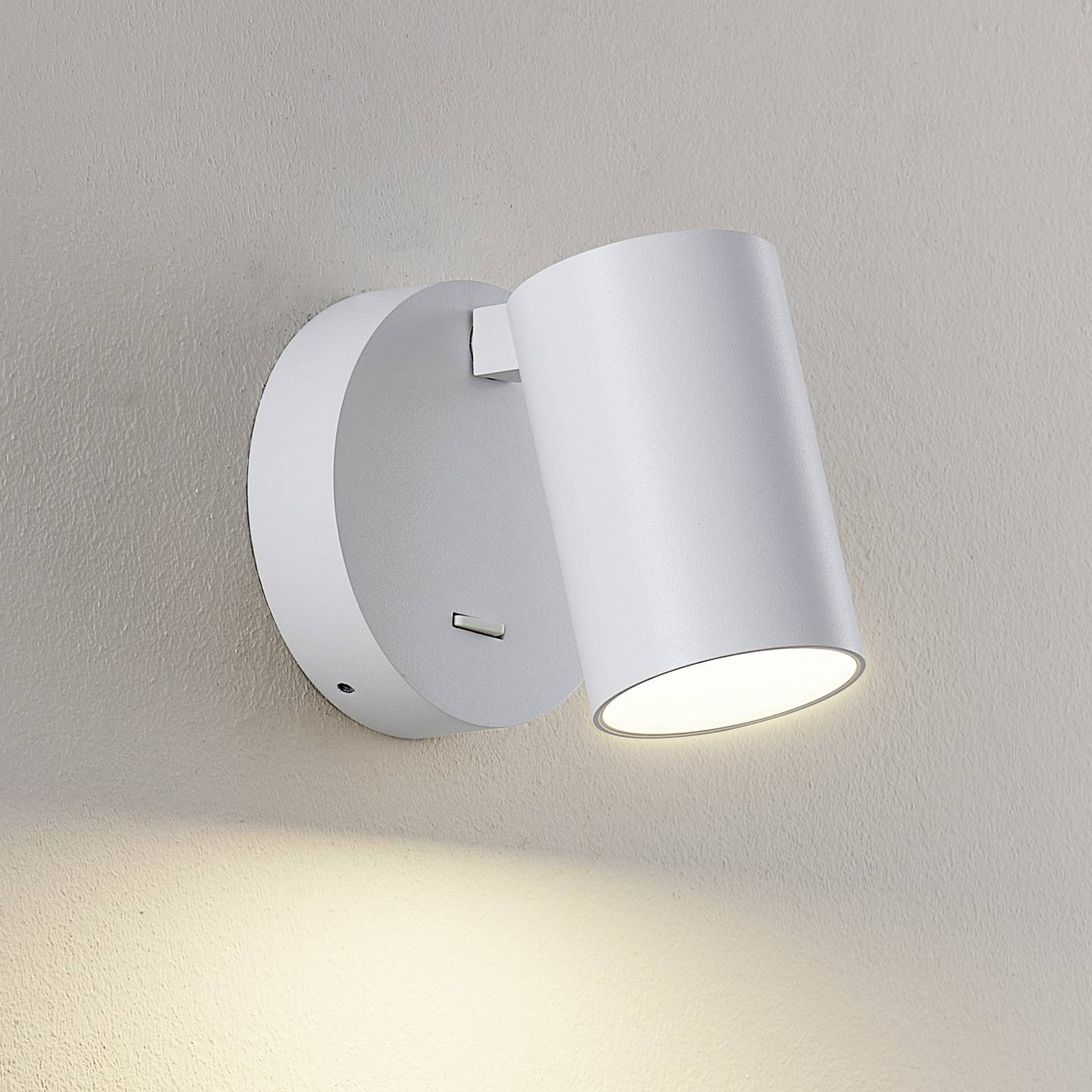 Wandstrahler CAN TILT, weiß, Ø 10 cm, Metall, Schalter, GU10 günstig online kaufen