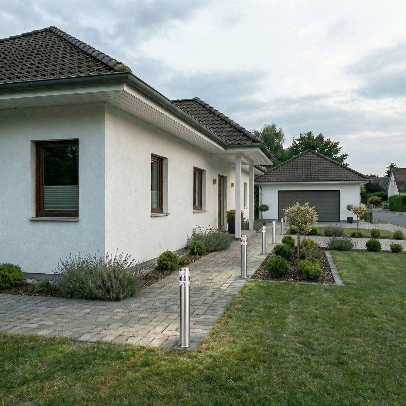 Lanea Lampada da Giardino Acciaio - Lindby