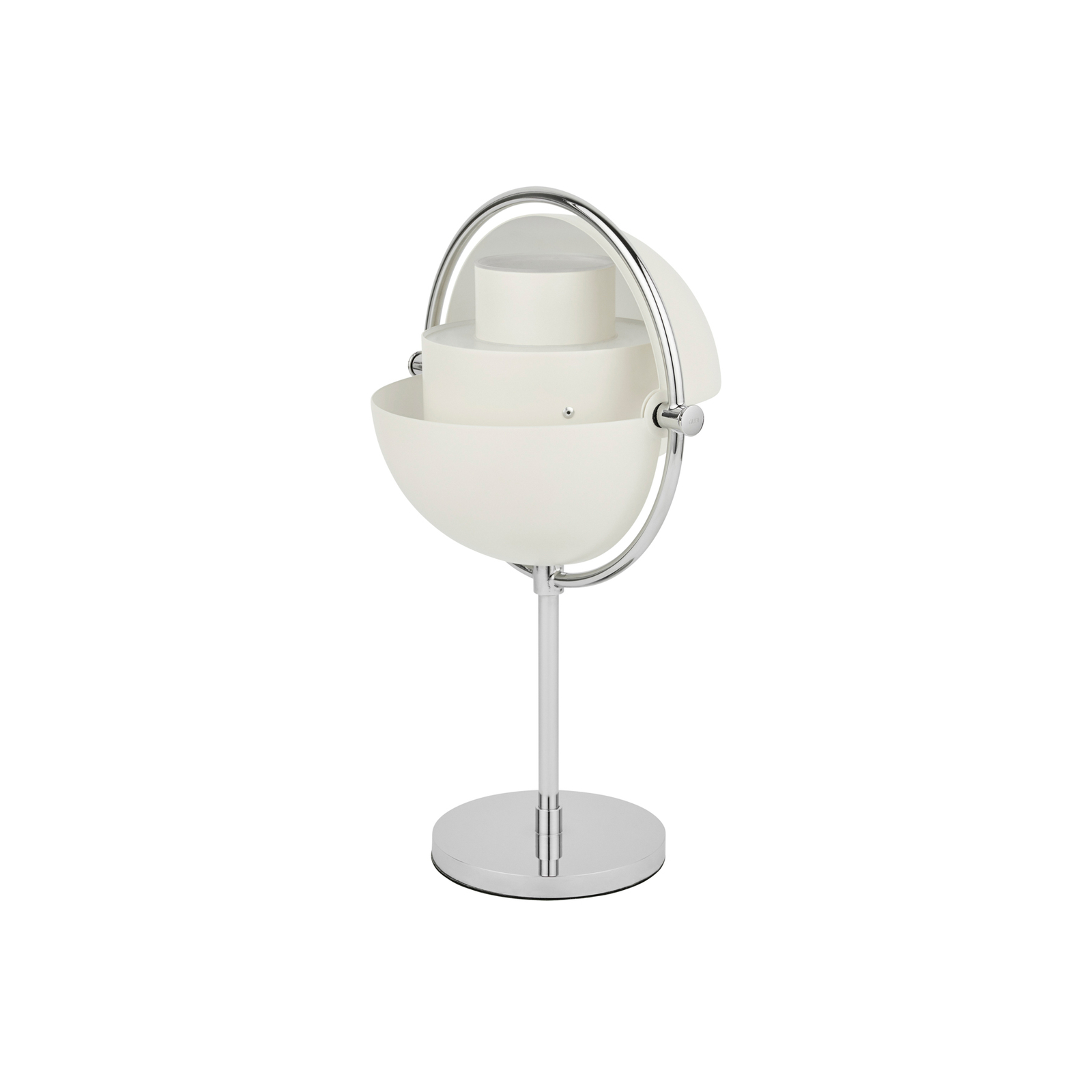 GUBI stolna lampa na baterije Multi-Lite, visina 30 cm, krom/bijela