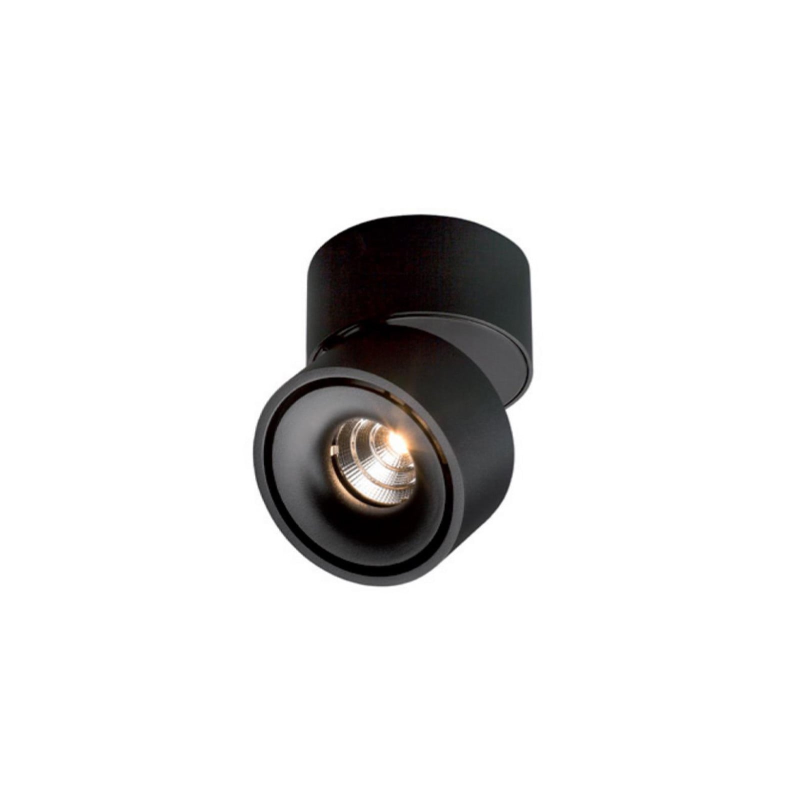 Easy W100 LED-spot, svart, kabelhull, 10,5 cm – Antidark - Stue - Aluminium