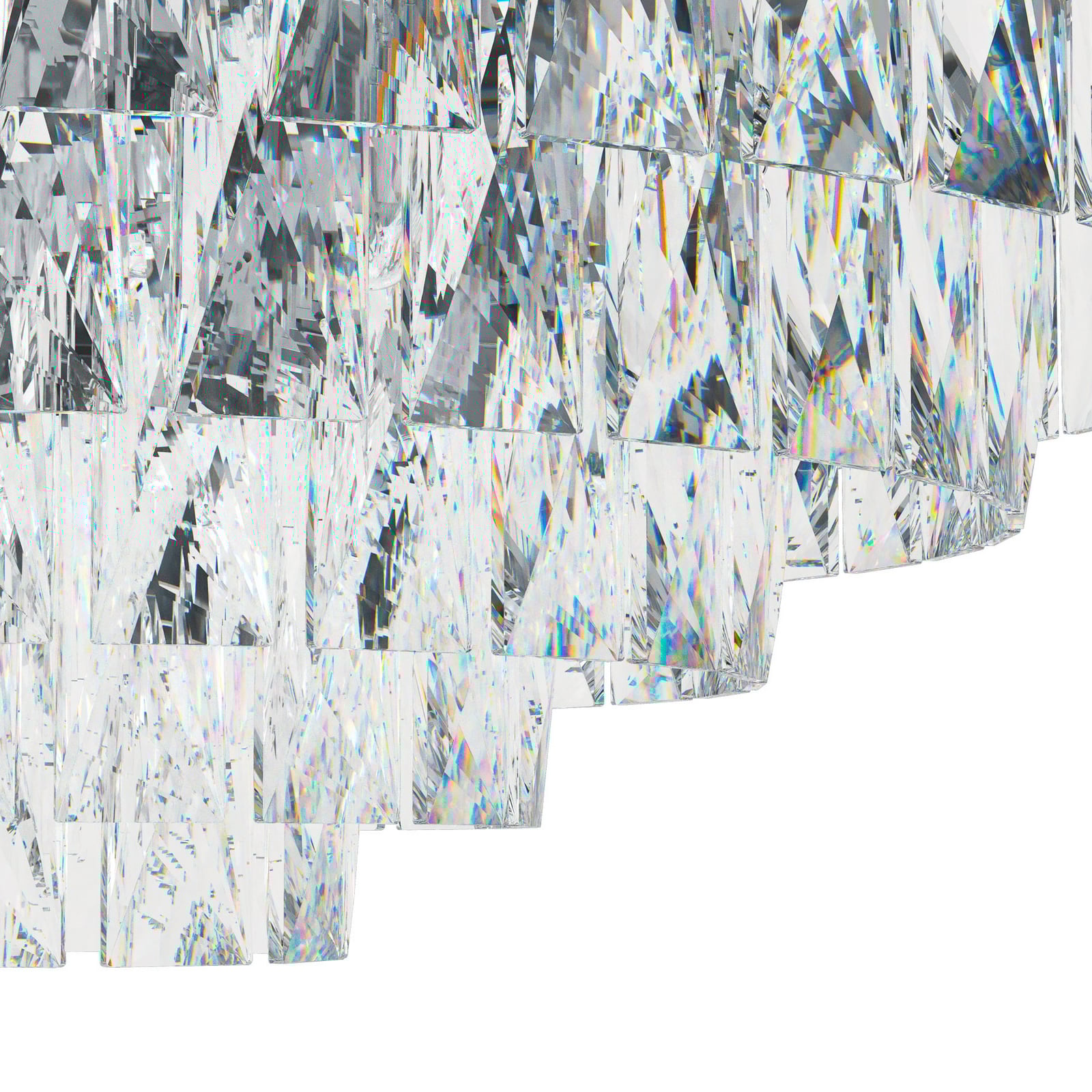 Plafonnier Valparaiso chromé Ø 58 cm en métal - Stars of Light