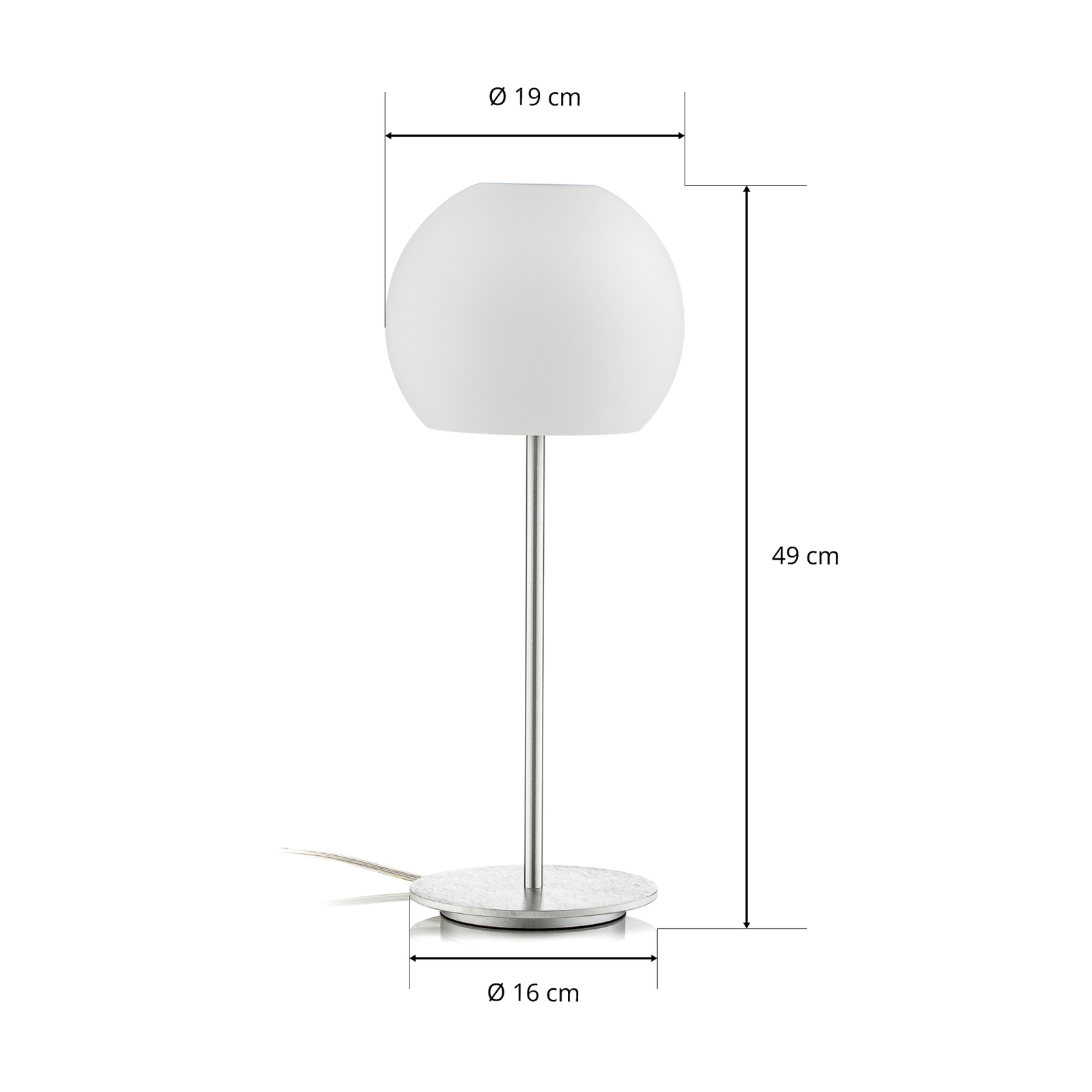 Casablanca Ball table lamp, height 49 cm