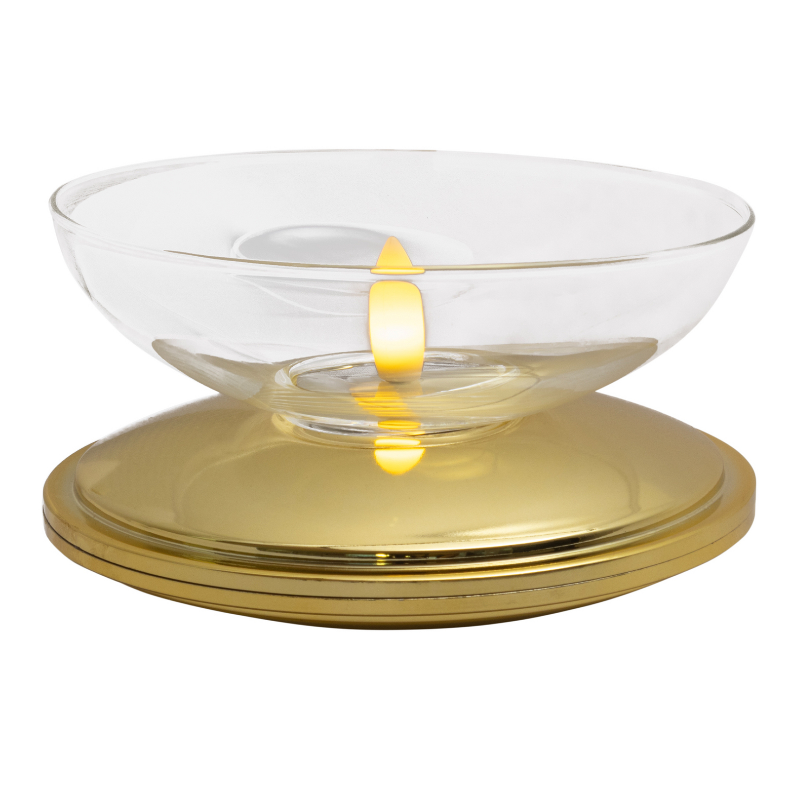 Lámpara decorativa LED Lia, color dorado, batería recargable, cristal, plástico Lámpara decorativa LED Lia, color dorado, batería recargable, cristal, plástico