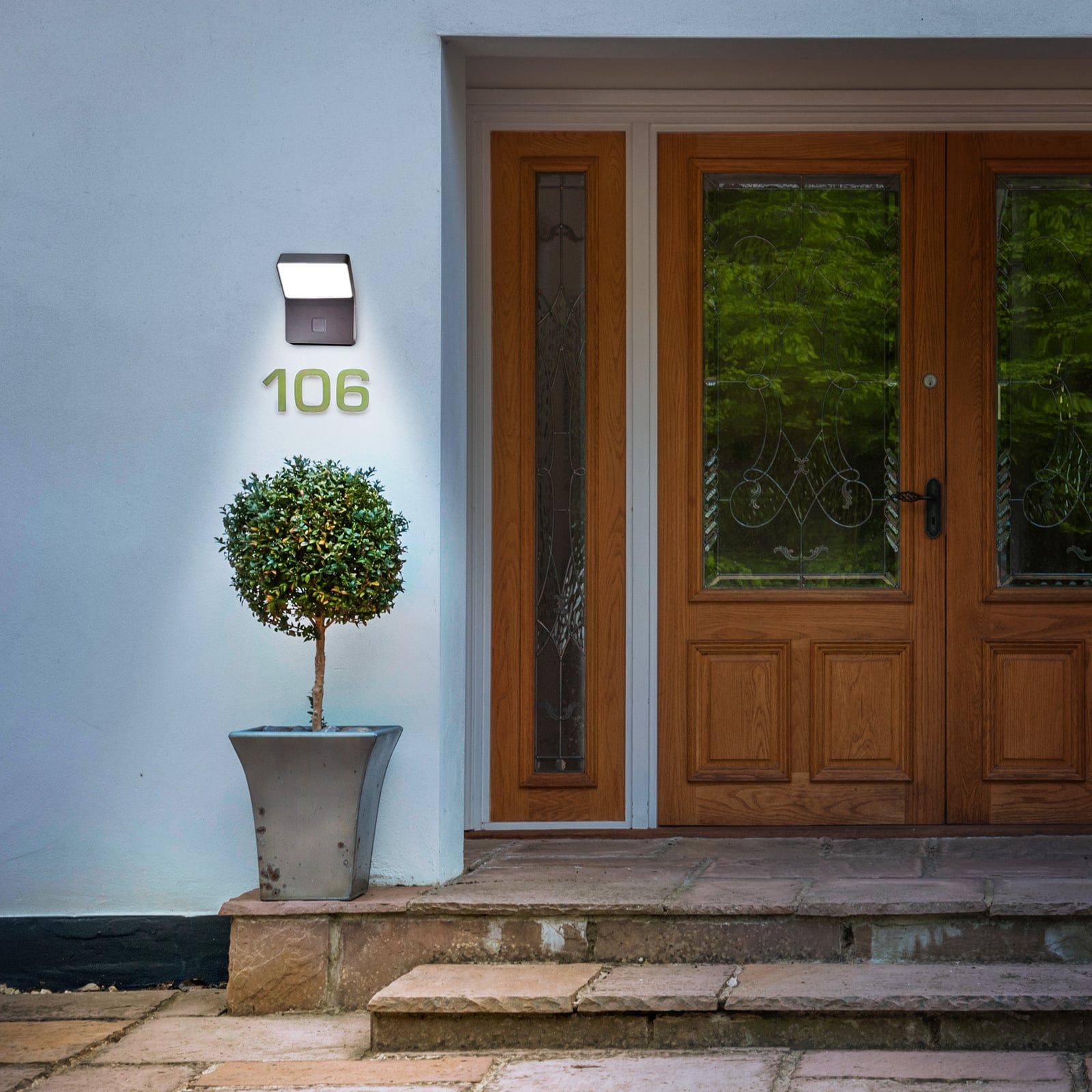 OSRAM LED senzorna zunanja stenska svetilka ENDURA STYLE WIDE temno siva