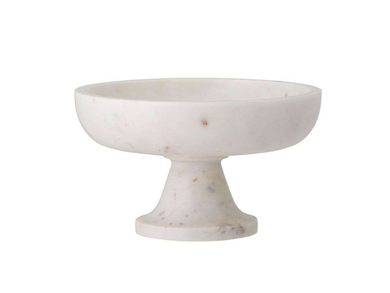 Eris Pedestal Bowl White Marble  - Bloomingville