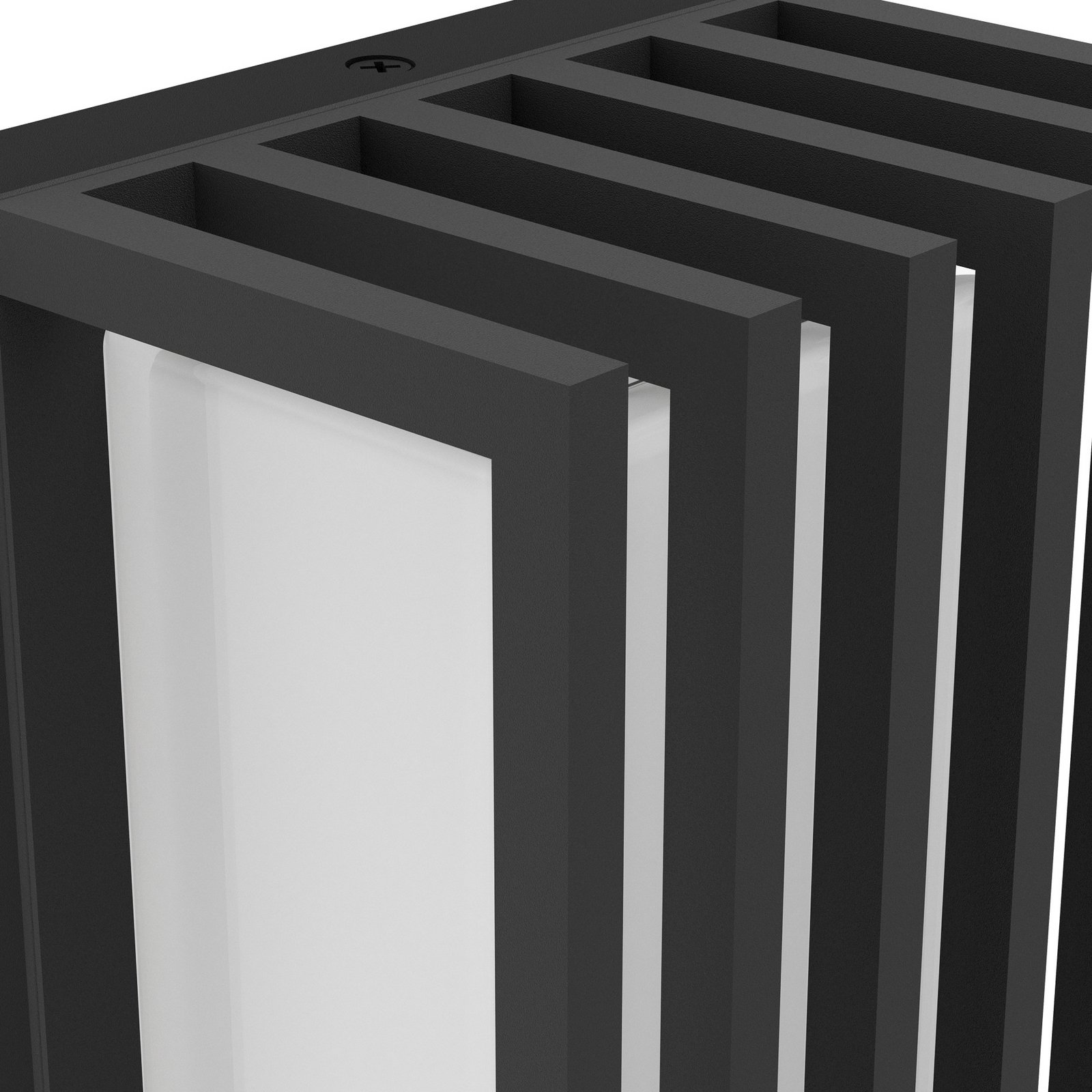 Genovese LED vanjska zidna svjetiljka, crna, visina 24 cm, senzor