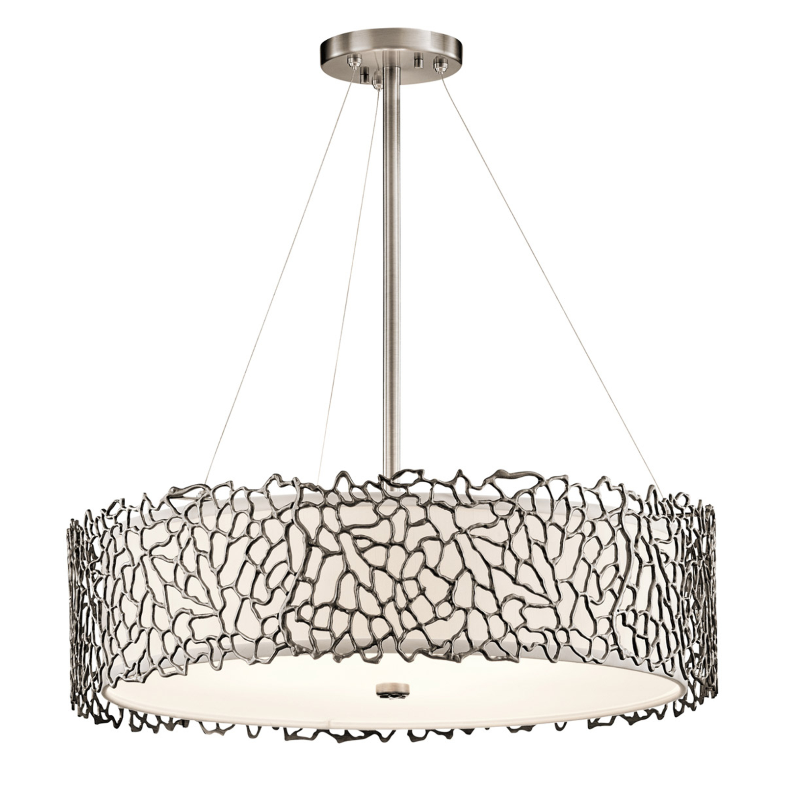 Silver Coral hanging light, 55.9 cm