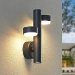 Lucande Kynlee utendørs LED-vegglampe, 3 lyskilder