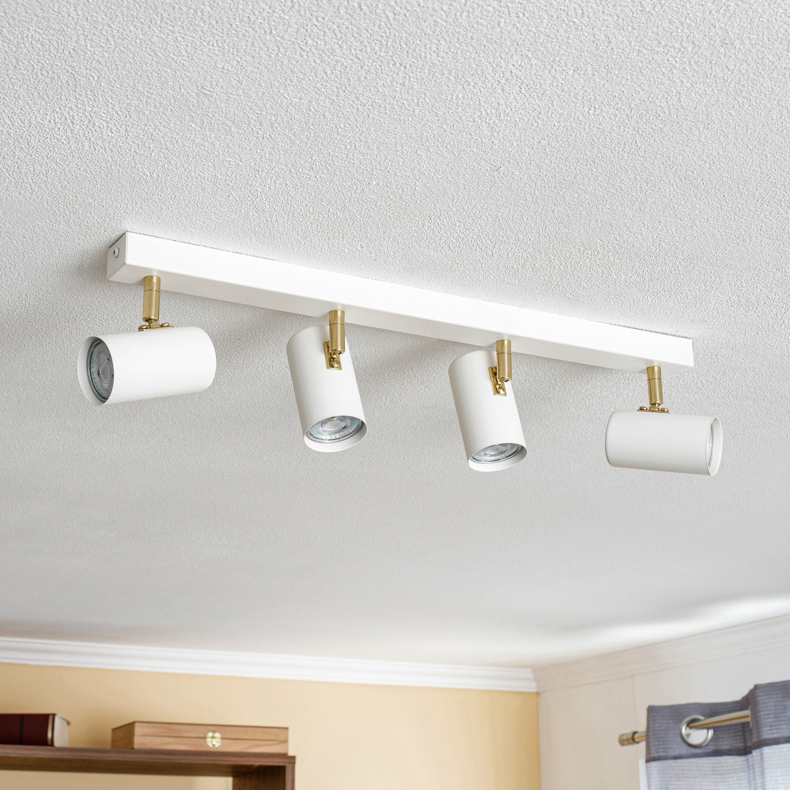 Spot pour plafond Lund blanc, à quatre lampes