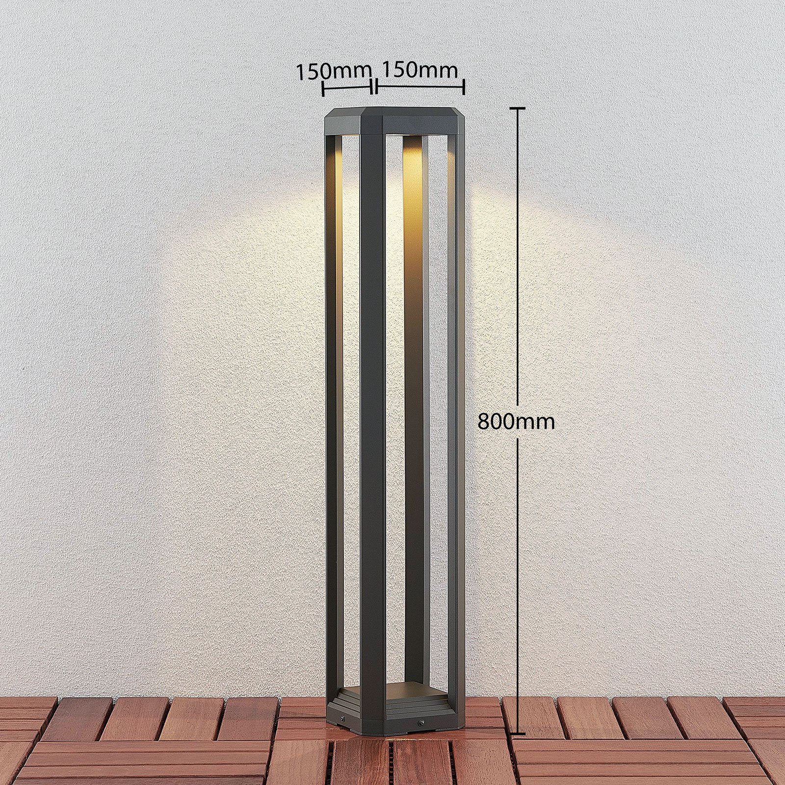 Iluminación LED de senderos Fery antracita, 80 cm