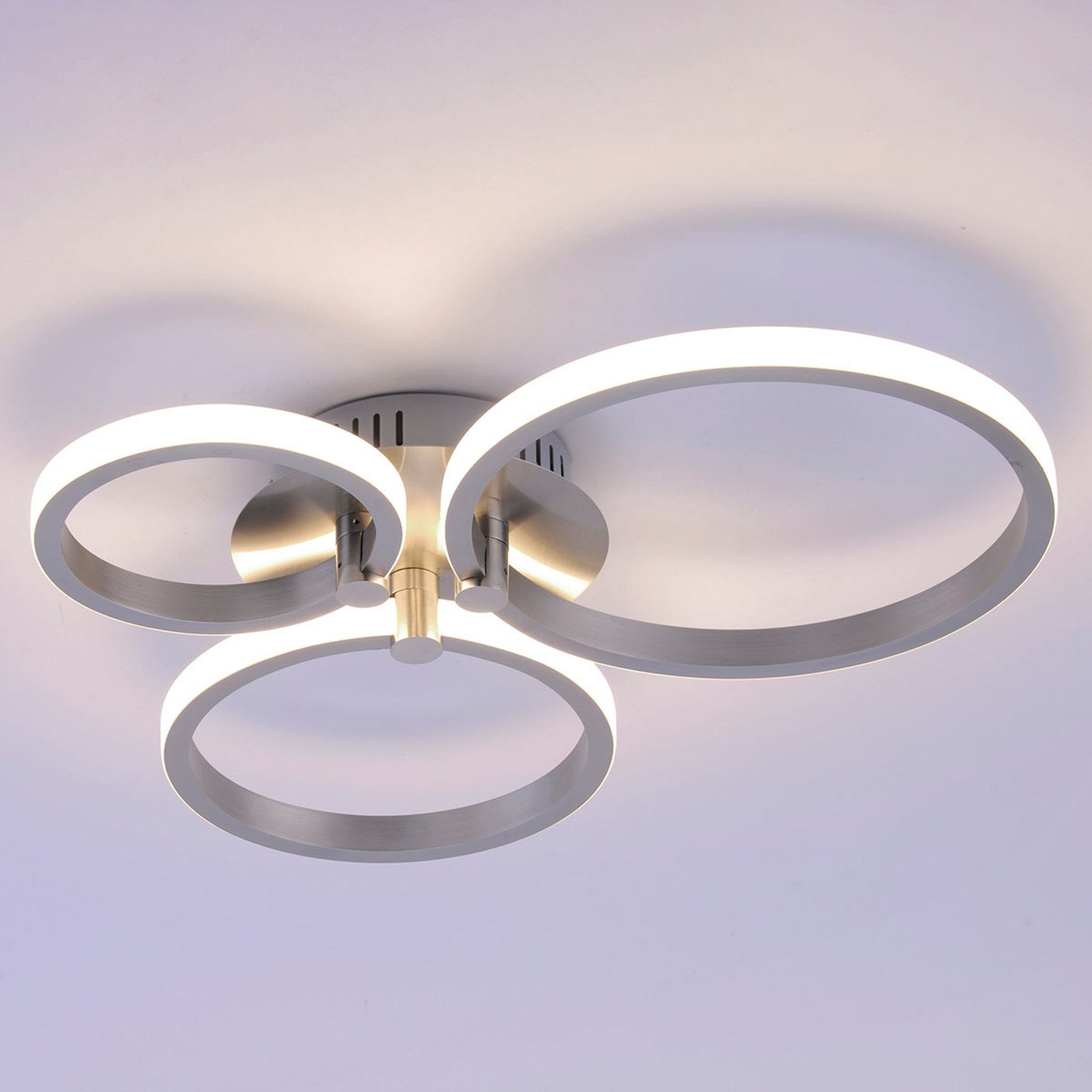 JUST LIGHT. Plafonieră LED Johanna 3 becuri - Camera de zi / sufragerie - modern - oțel - Metal
