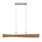 Lindby LED-Hängeleuchte Beazina, Eiche, Metall, 118cm