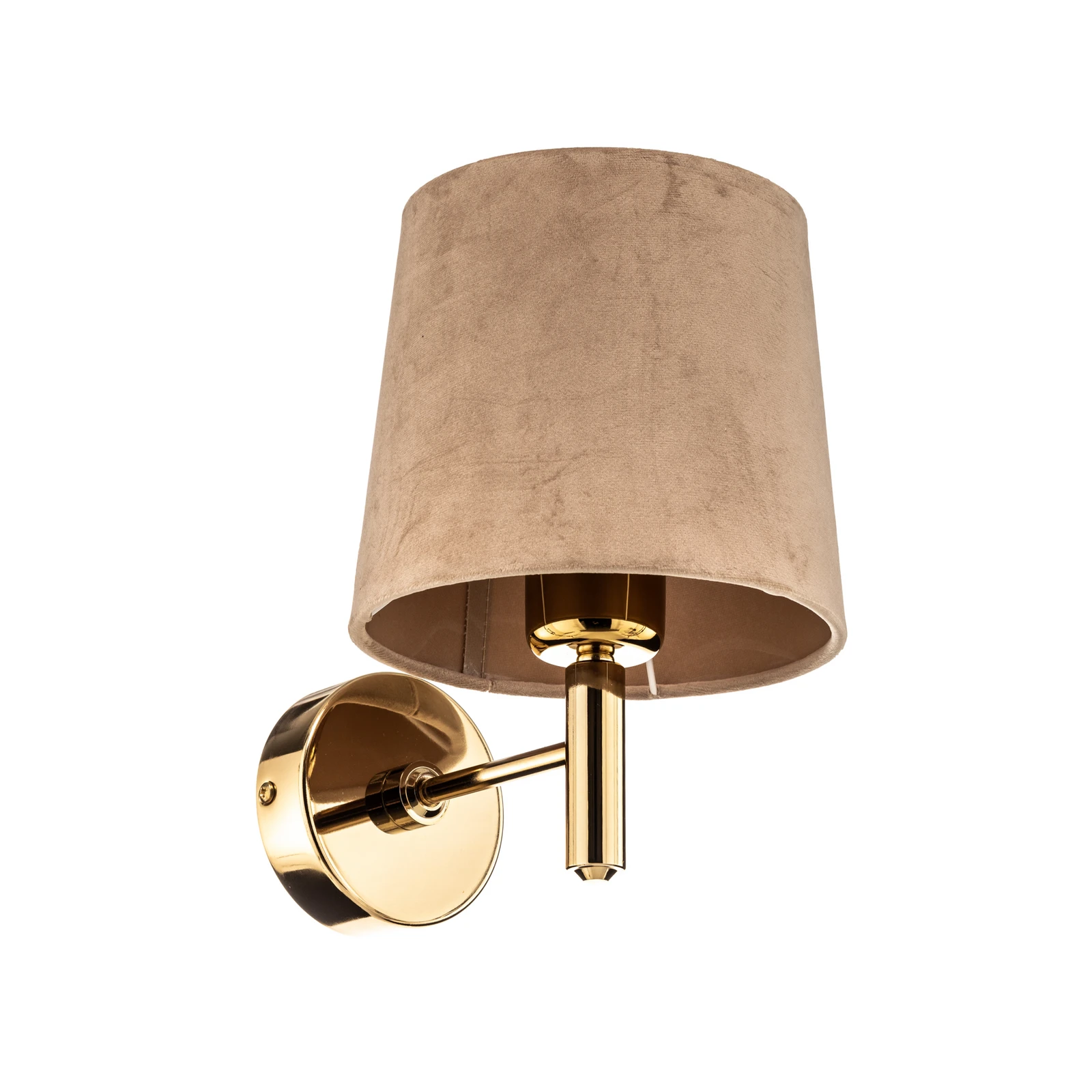 Aplique de pared Polo, beige/latón oscuro