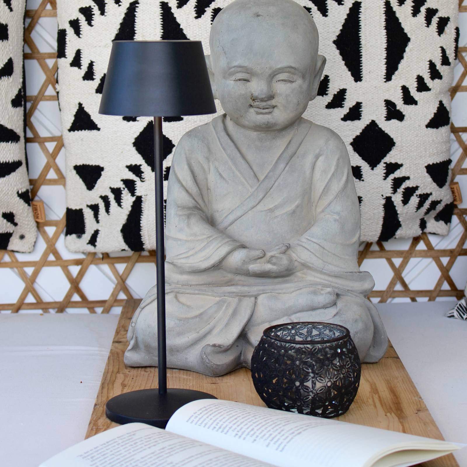 LOOM DESIGN loom Modi LED terraslamp, zwart, voor woon-/ eetkamer, aluminium, 2.2 W, H: 35.8 cm