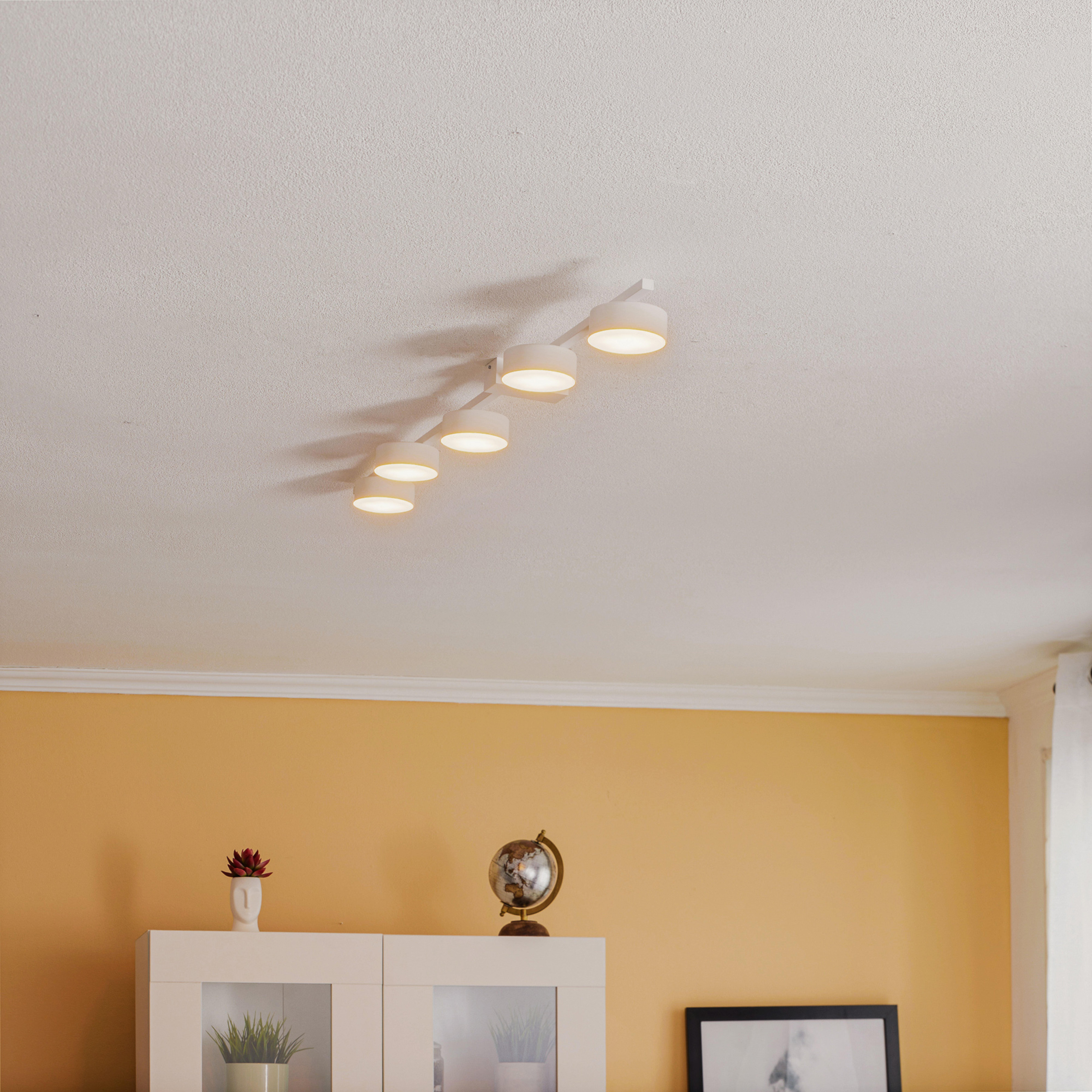 Griestu lampa Pills V, balta, piecu gaismekļu