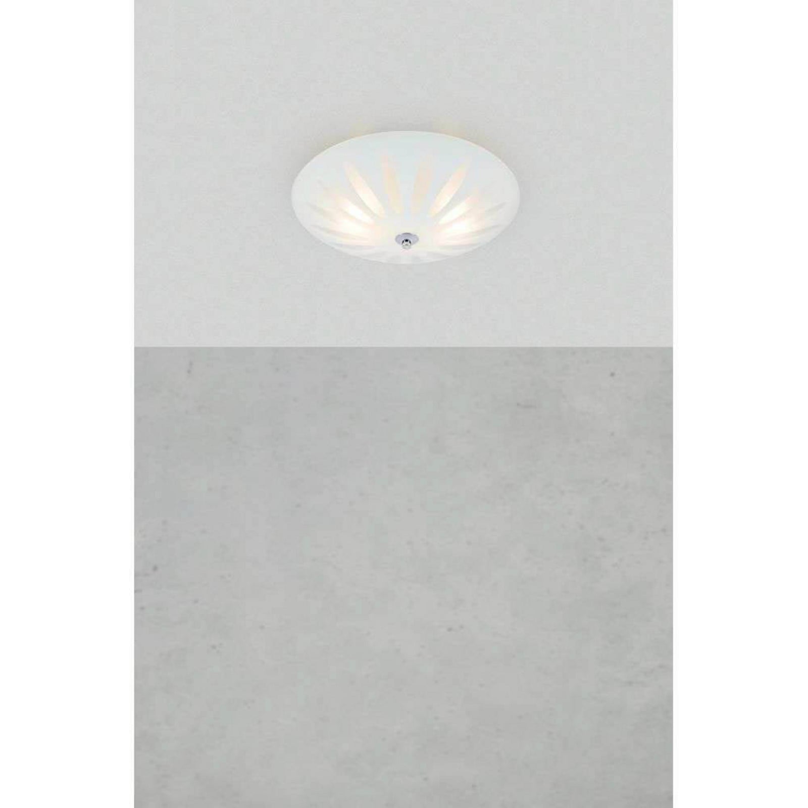 Petal Plafond White/Chrome Marksl&ouml;jd - Glas