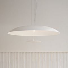Karman LED-riippuvalaisin BLANCO, Ø 92 cm, valkoinen, metalli