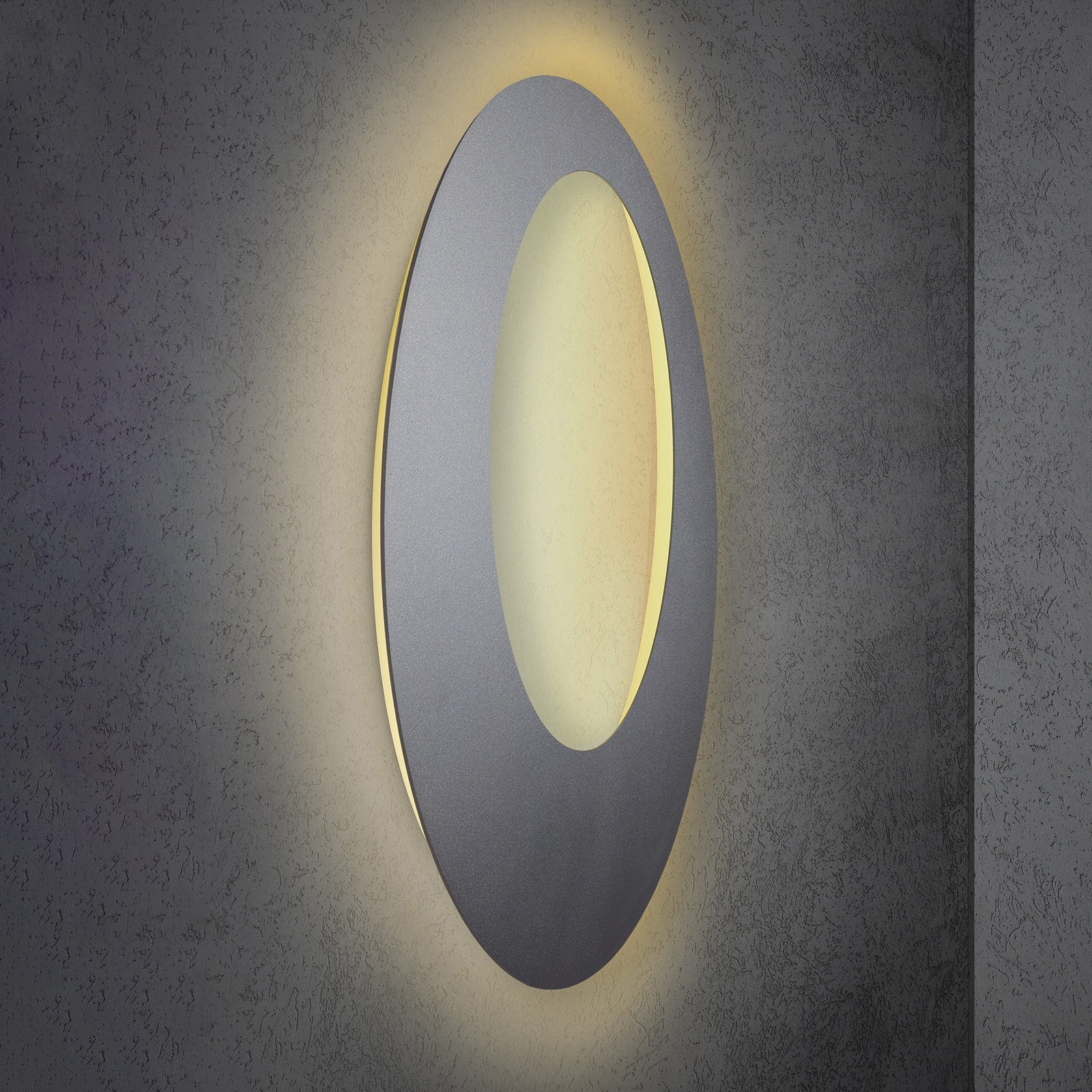 Escale Blade Open LED wall light anthracite Ø 95cm