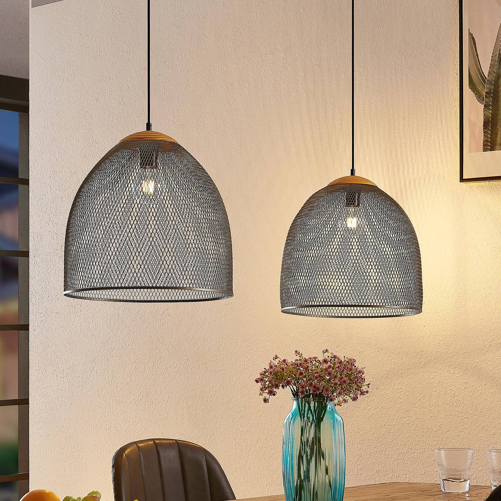 Lindby Monigo hanglamp, 2-lamps