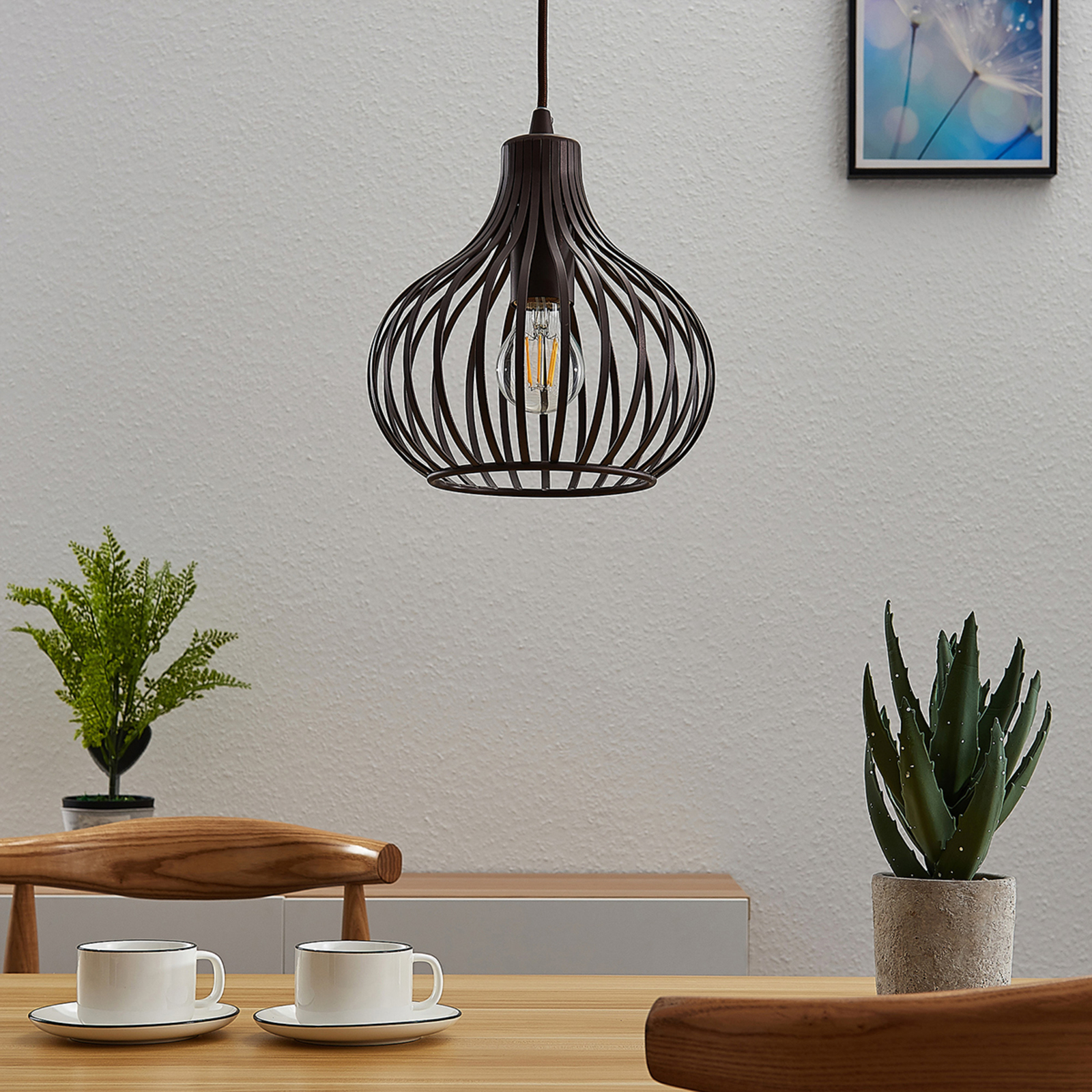 Compra Lámpara colgante tipo jaula Frances 1 brazo Ø 23cm Lampara.es