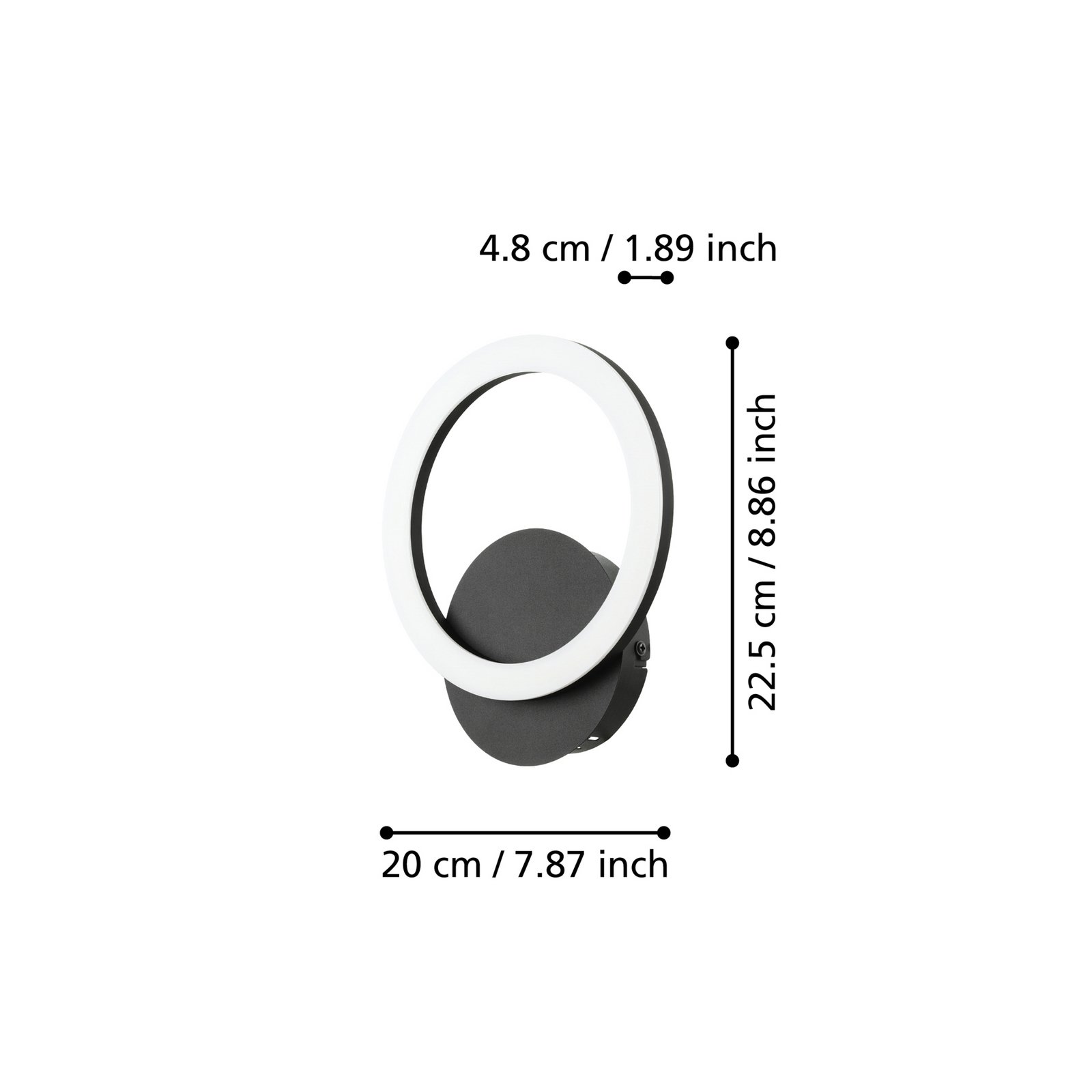 EGLO connect Parrapos-Z LED wandlamp, 1-lamp