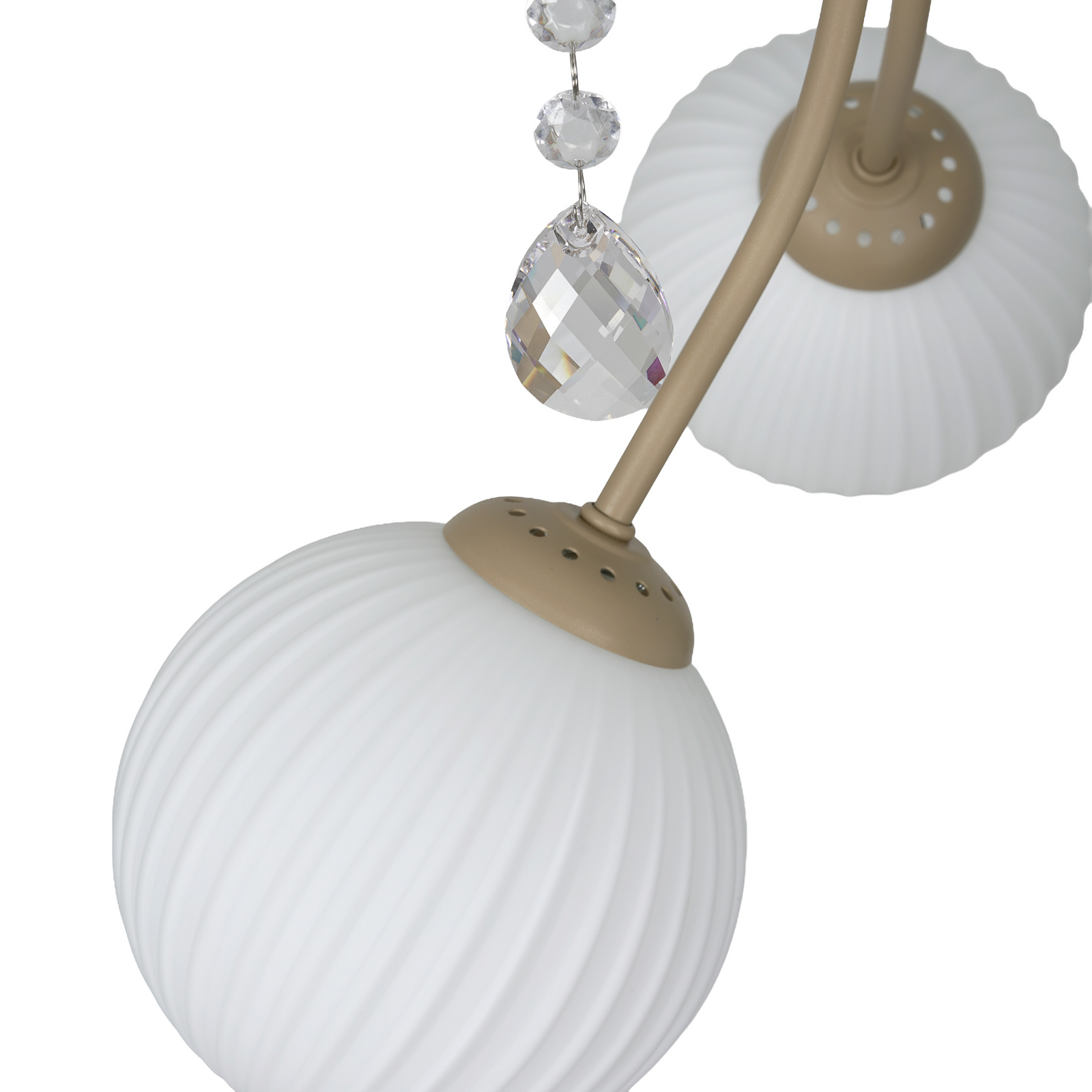 Plafonnier Celeste, taupe, Ø 40 cm, métal, à 3 lampes Plafonnier Celeste, taupe, Ø 40 cm, métal, à 3 lampes