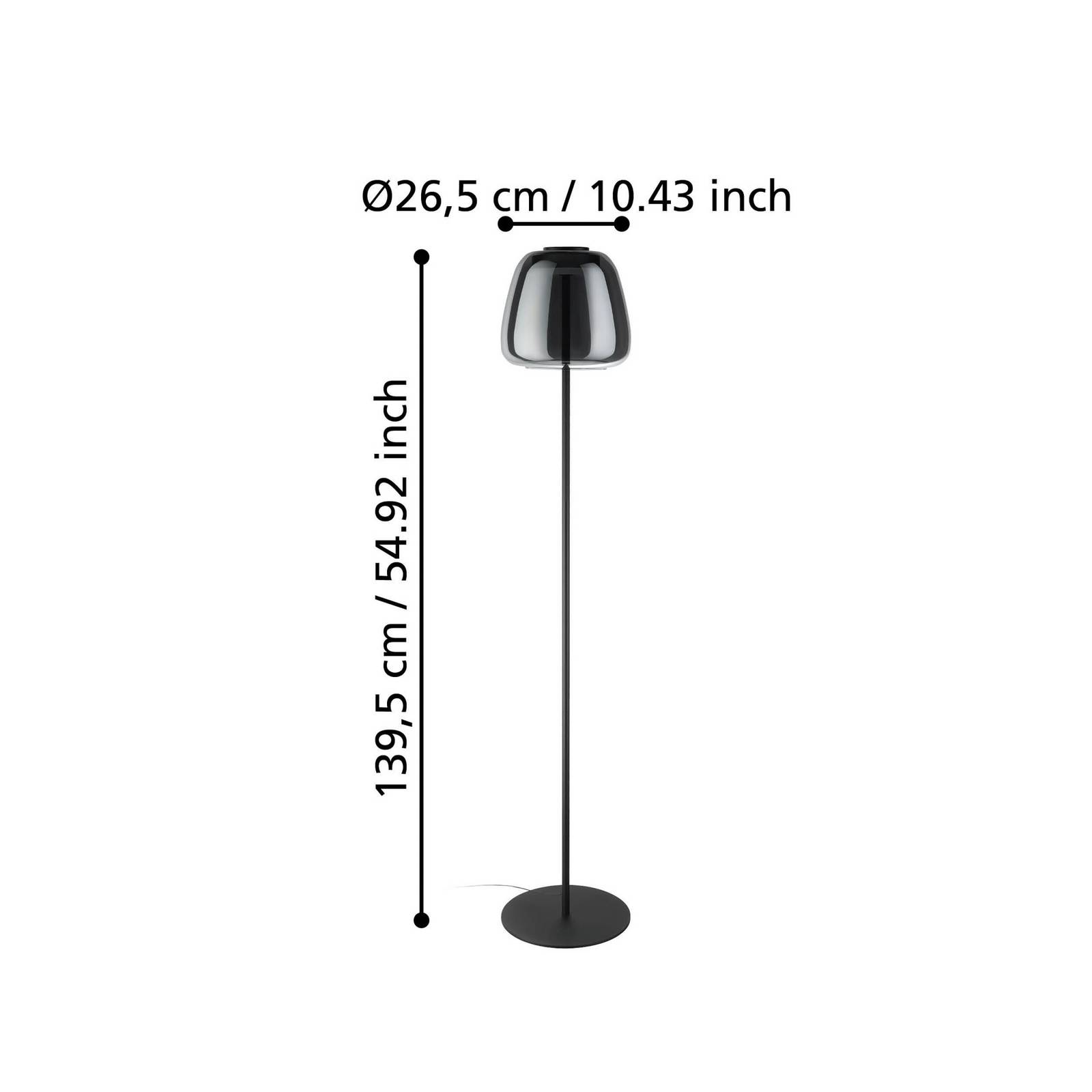 EGLO connect lampa stojąca LED Alfero-Z, RGB, CCT, czarna