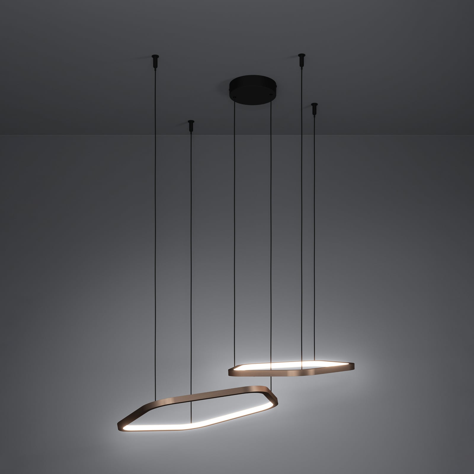 Suspension LED Estrella, bronze, à 2 lampes, CCT - Stars of Light