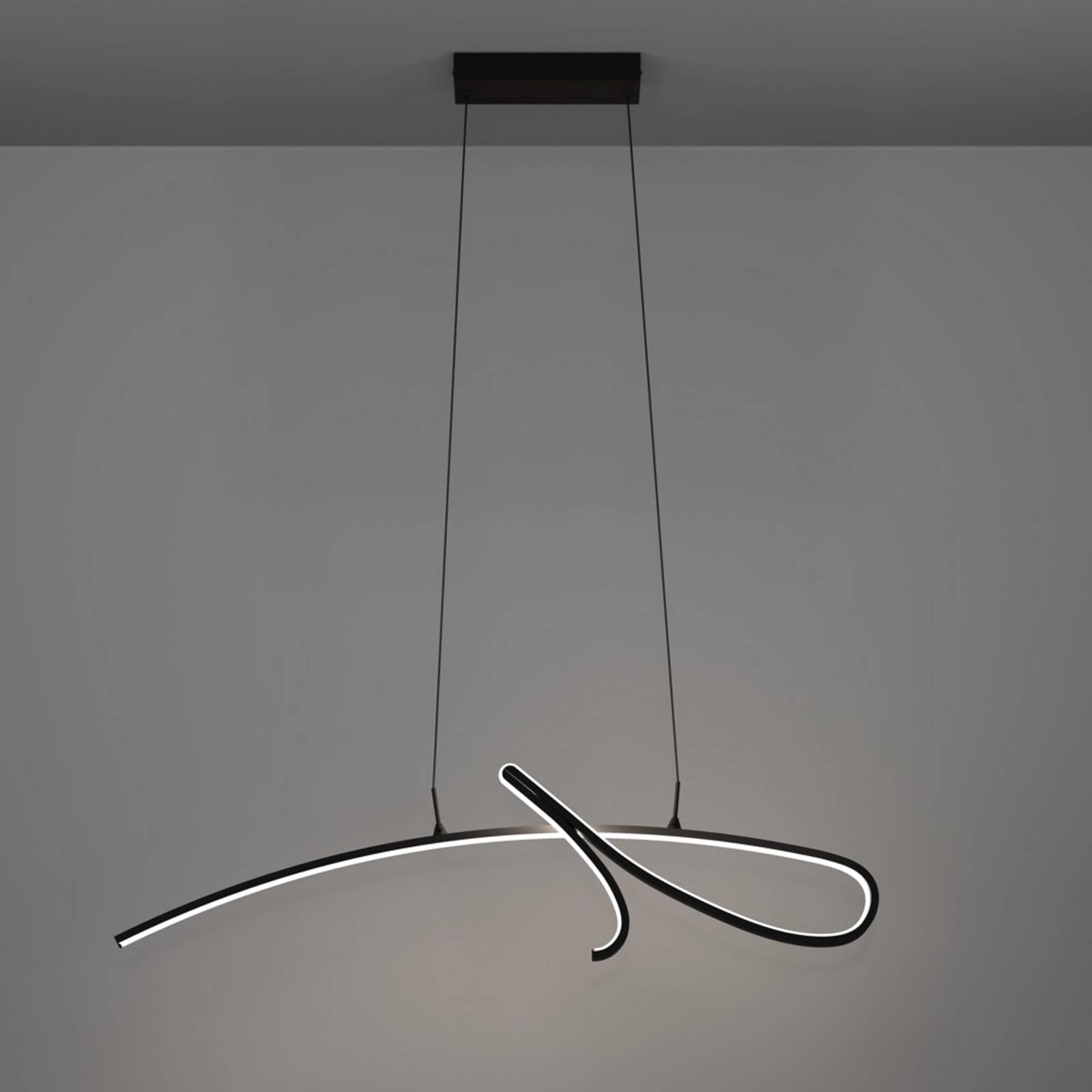 EGLO LED hanglamp CARDONCITO, zwart, lengte 96 cm, CCT