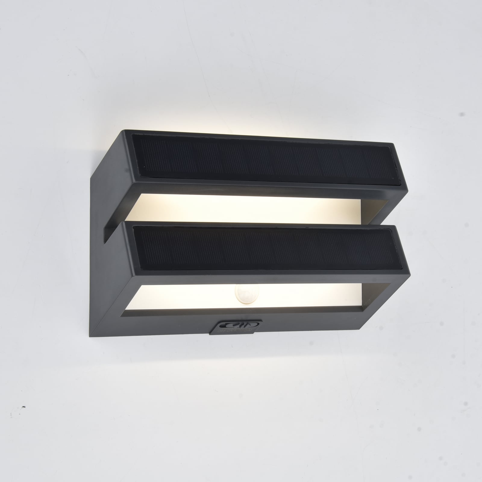 Applique d'extérieur LED BARLO, gris foncé, 21 cm, détecteur de mouvement, IP54