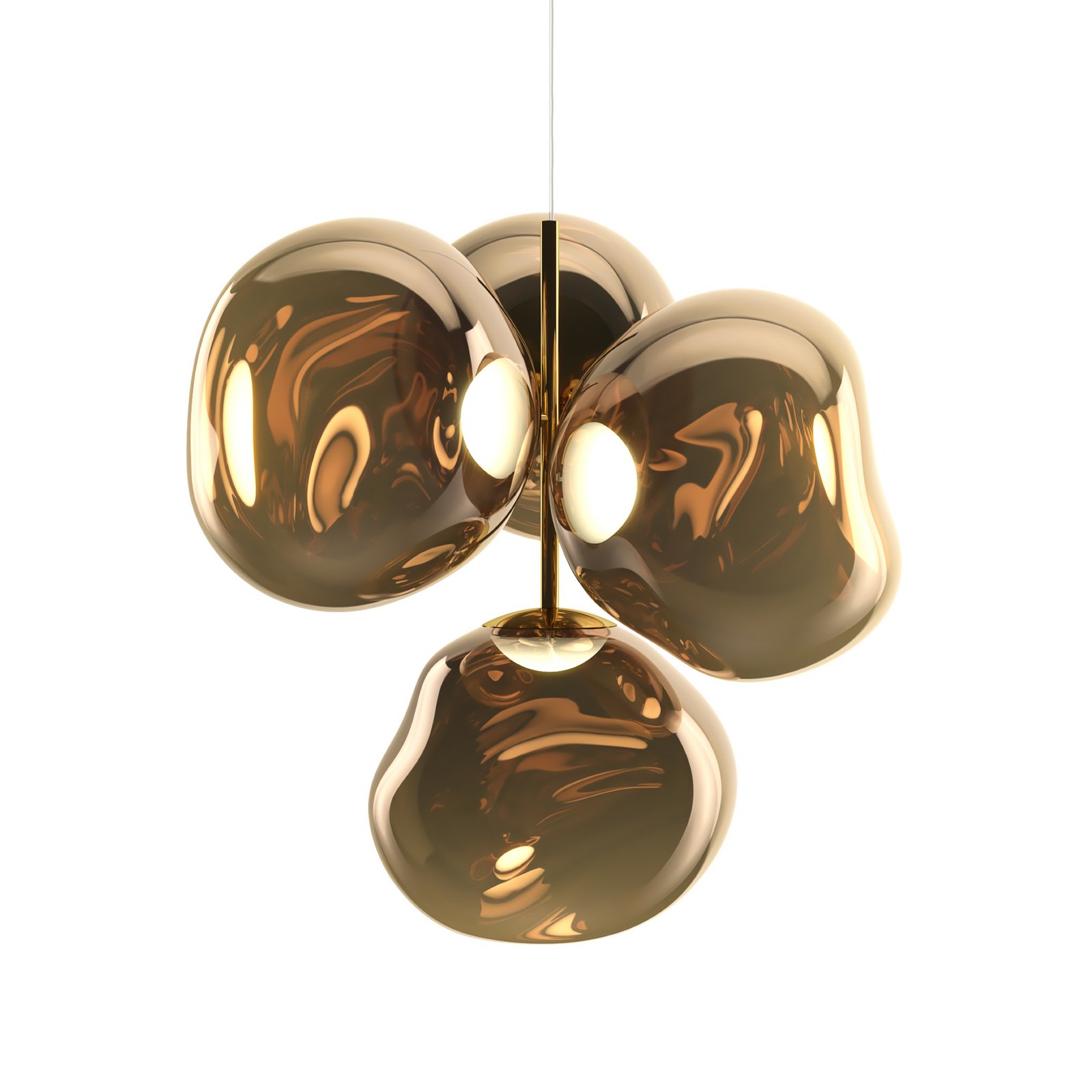 Tom Dixon LED luster Melt Chandelier, bronzová farba Tom Dixon LED luster Melt Chandelier, bronzová farba