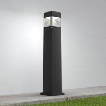 Bolardo LED Elisa 800, negro, transparente 10W CCT