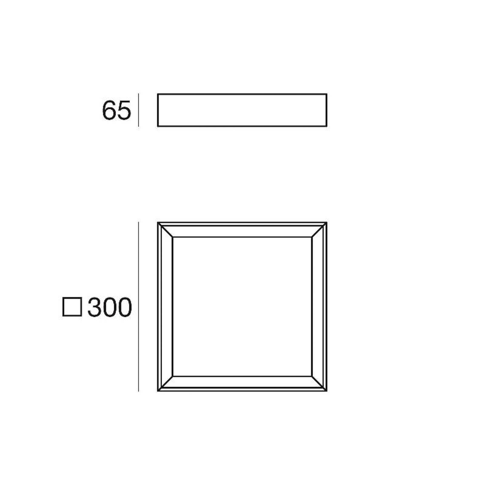 LED-kattovalaisin Tara Q 30 x 30 cm musta 3000 K alumiini