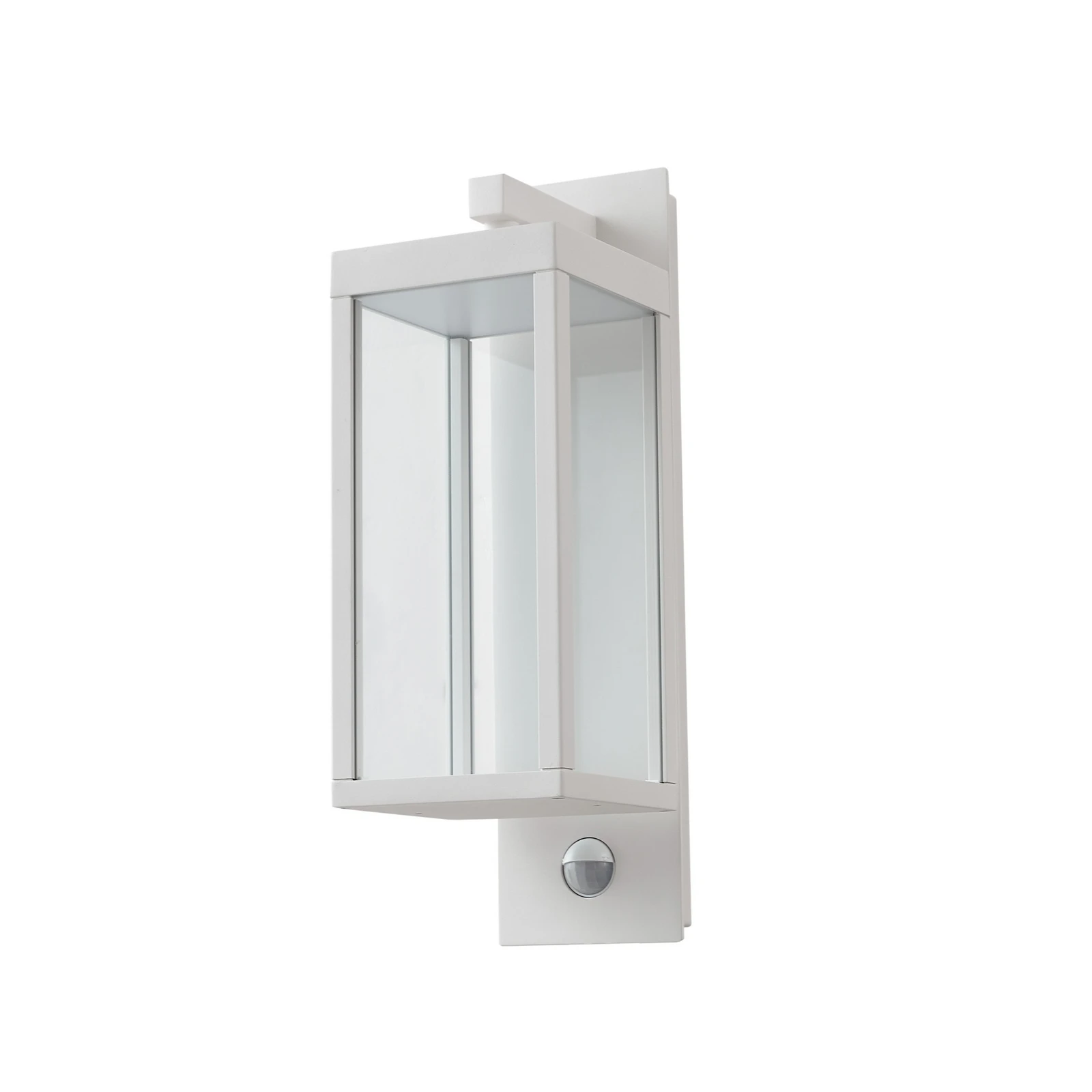 Lucande LED-Außenwandlampe Ferdinand, weiß, Sensor, 38 cm