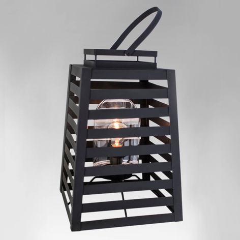 Lampe de terrasse Yankton en forme de lanterne