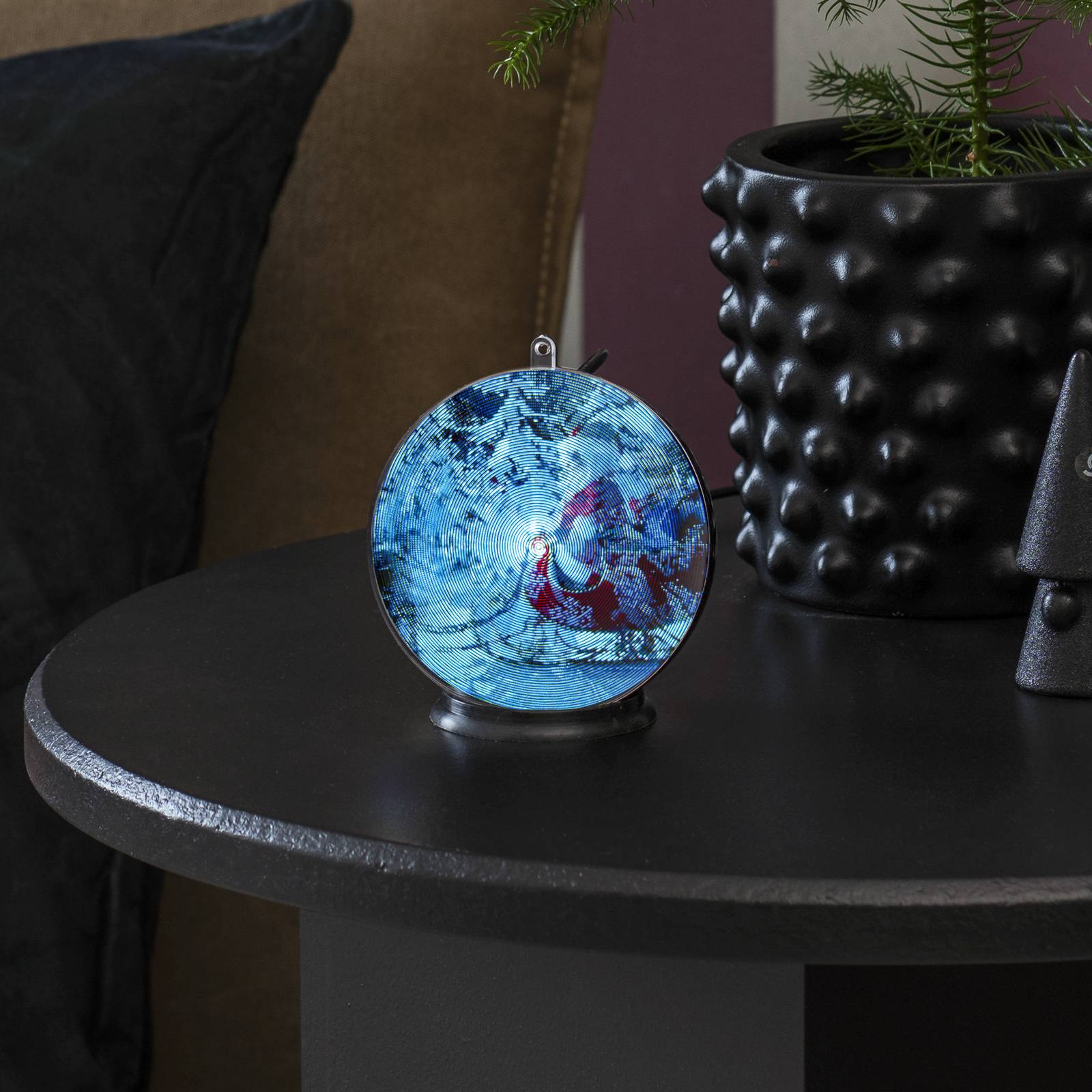 Téli táj 3D hologram gömb, 42 LED