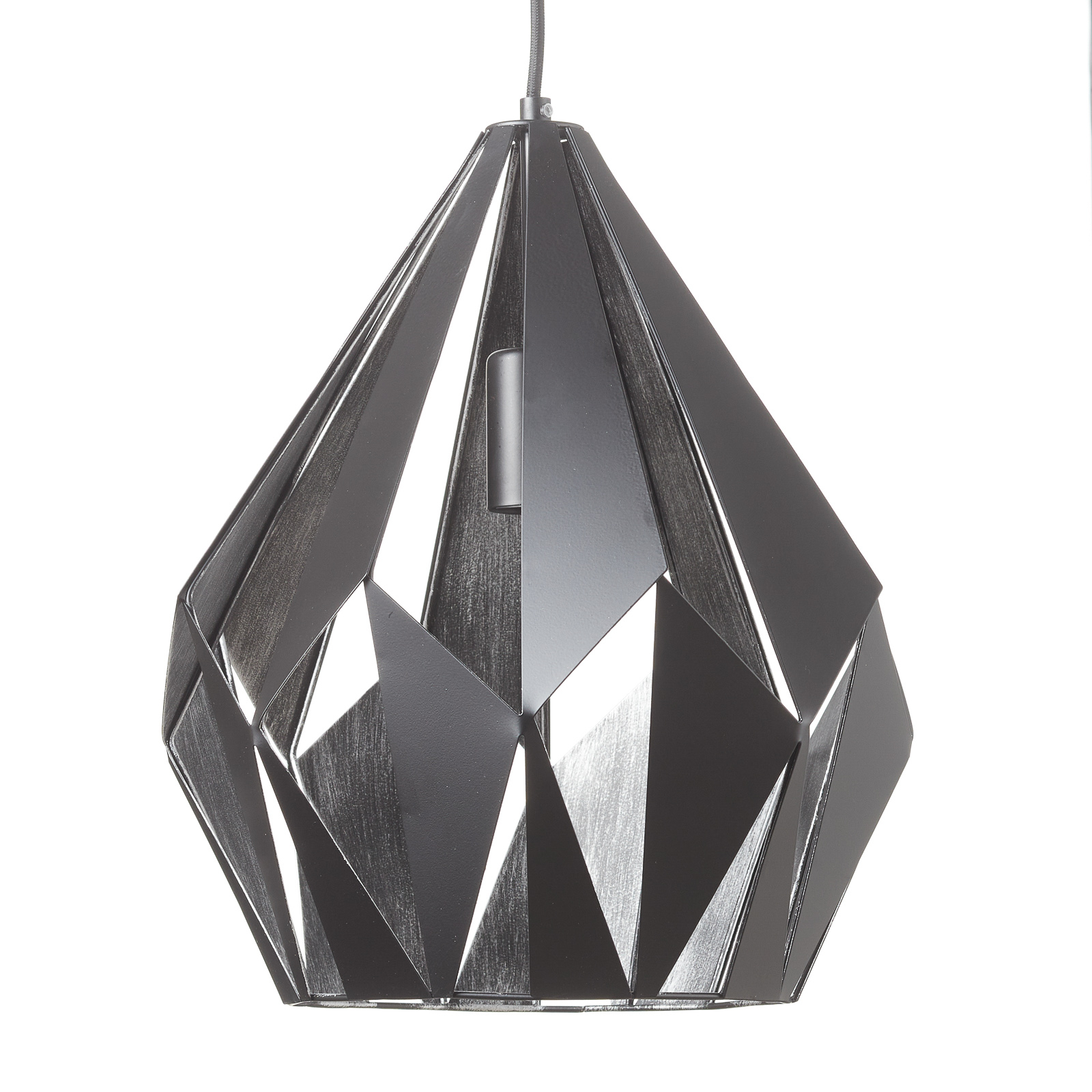 Hanglamp Carlton zwart-zilver Ø 31 cm