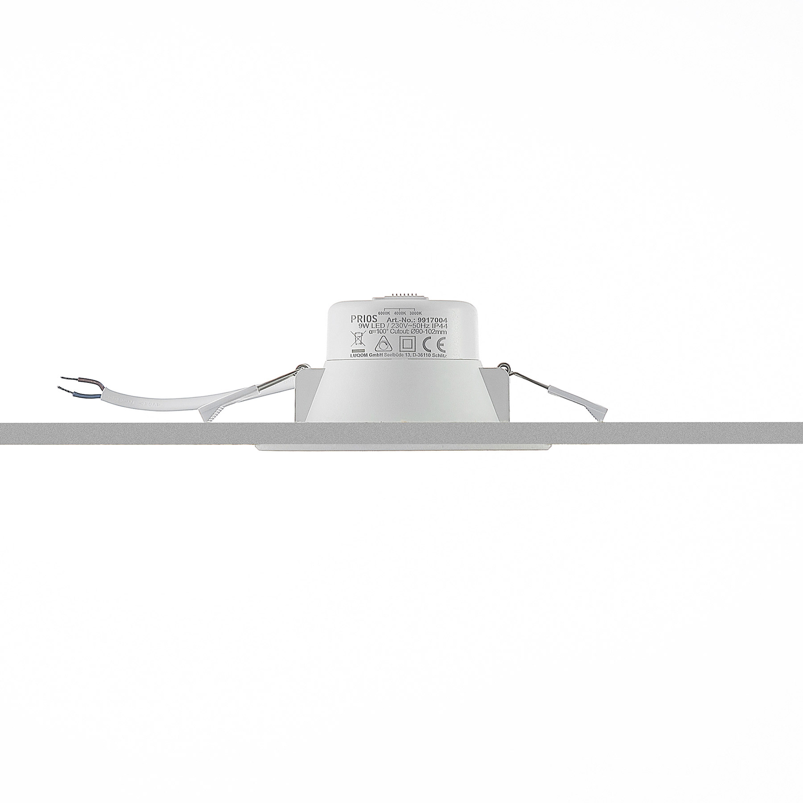 Prios LED-Einbaustrahler Rida, 11,5 cm, 9 W, CCT, dimmbar