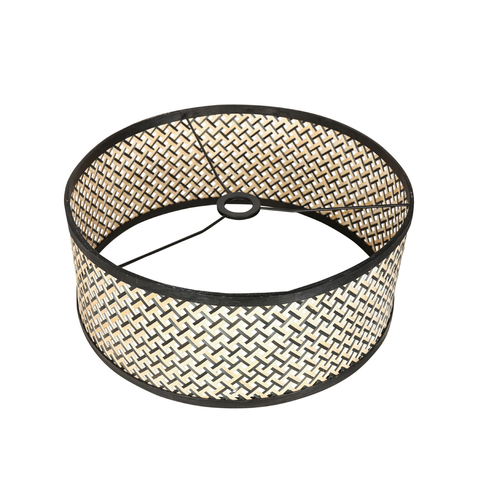 Sparkled Light ívlámpa, fekete/fekete-fa fonat