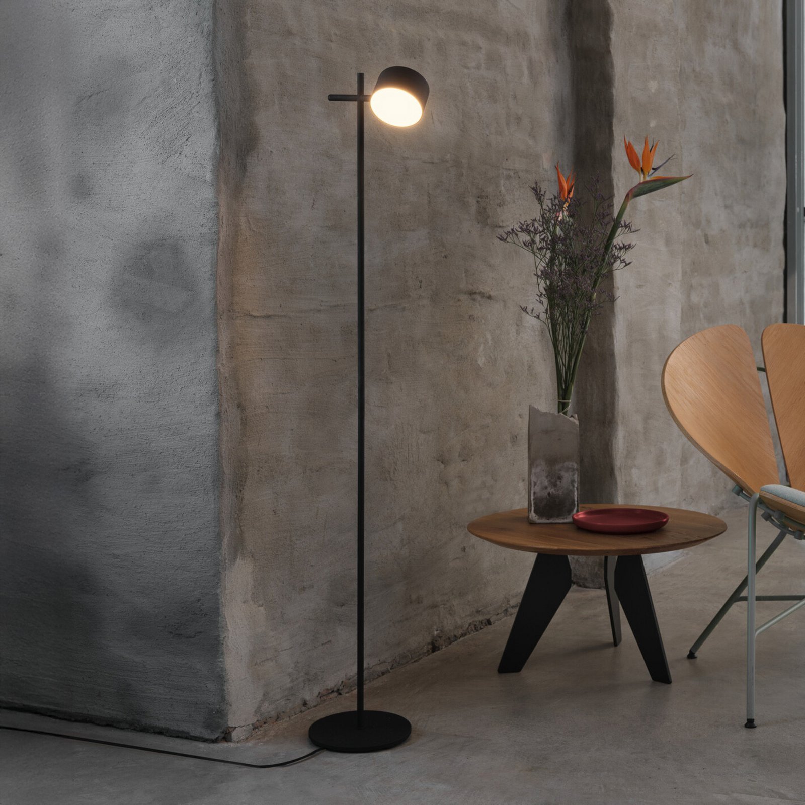 Lampadaire LED OSRAM Decor Kyoto, aluminium, noir, à intensité variable