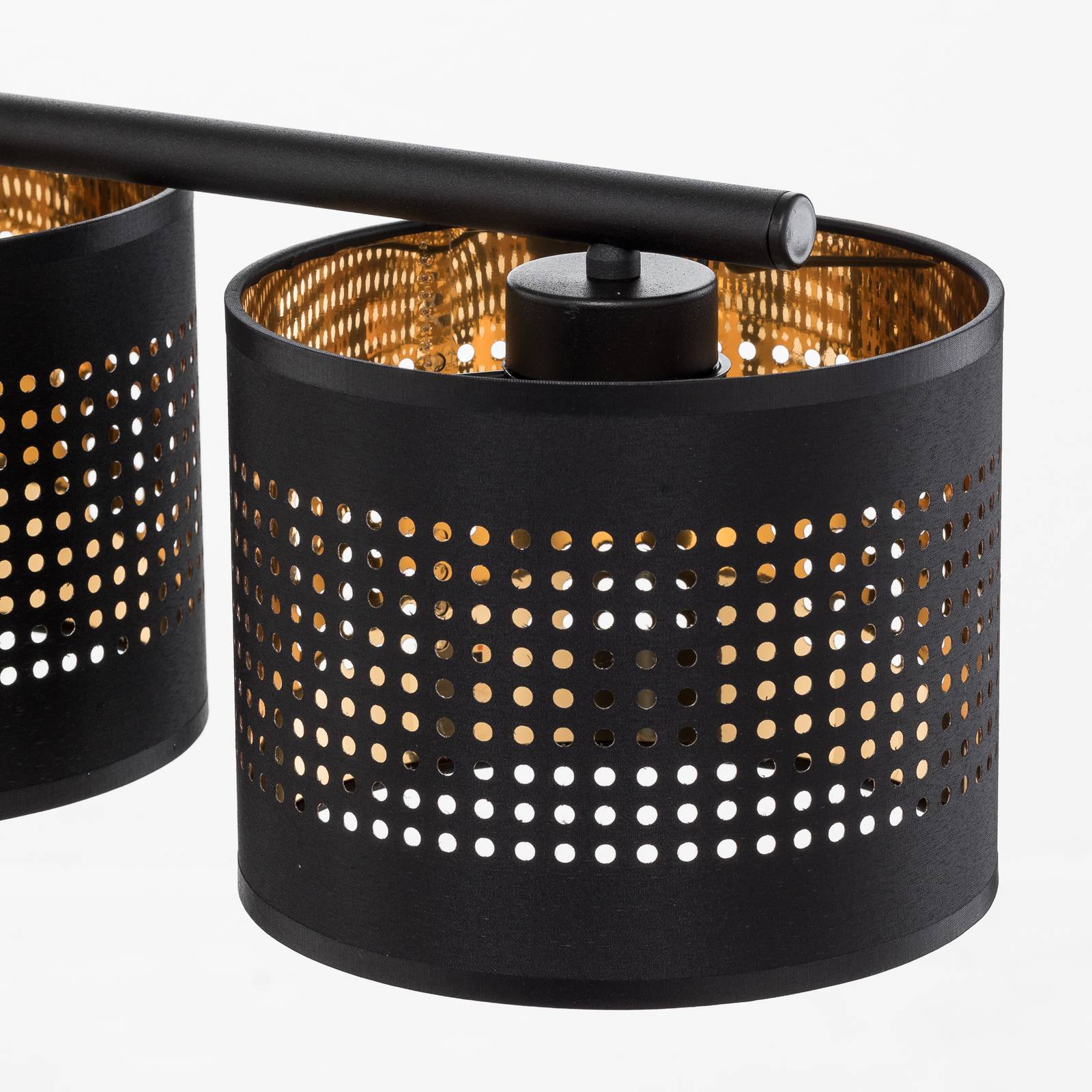 Żyrandol Tago, 4-punktowa, czarny/złoty