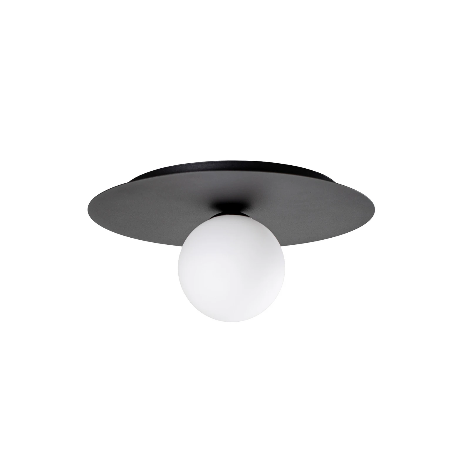 Ceiling lamp solar, black/opal, 1-bulb
