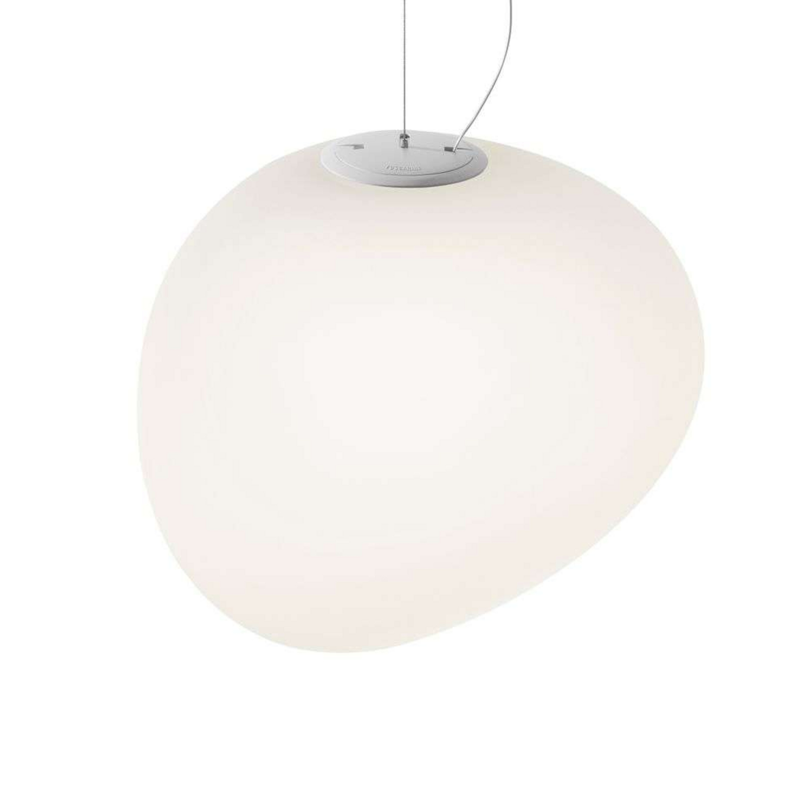 Suspension Foscarini Gregg Grande, blanche, hauteur 40 cm