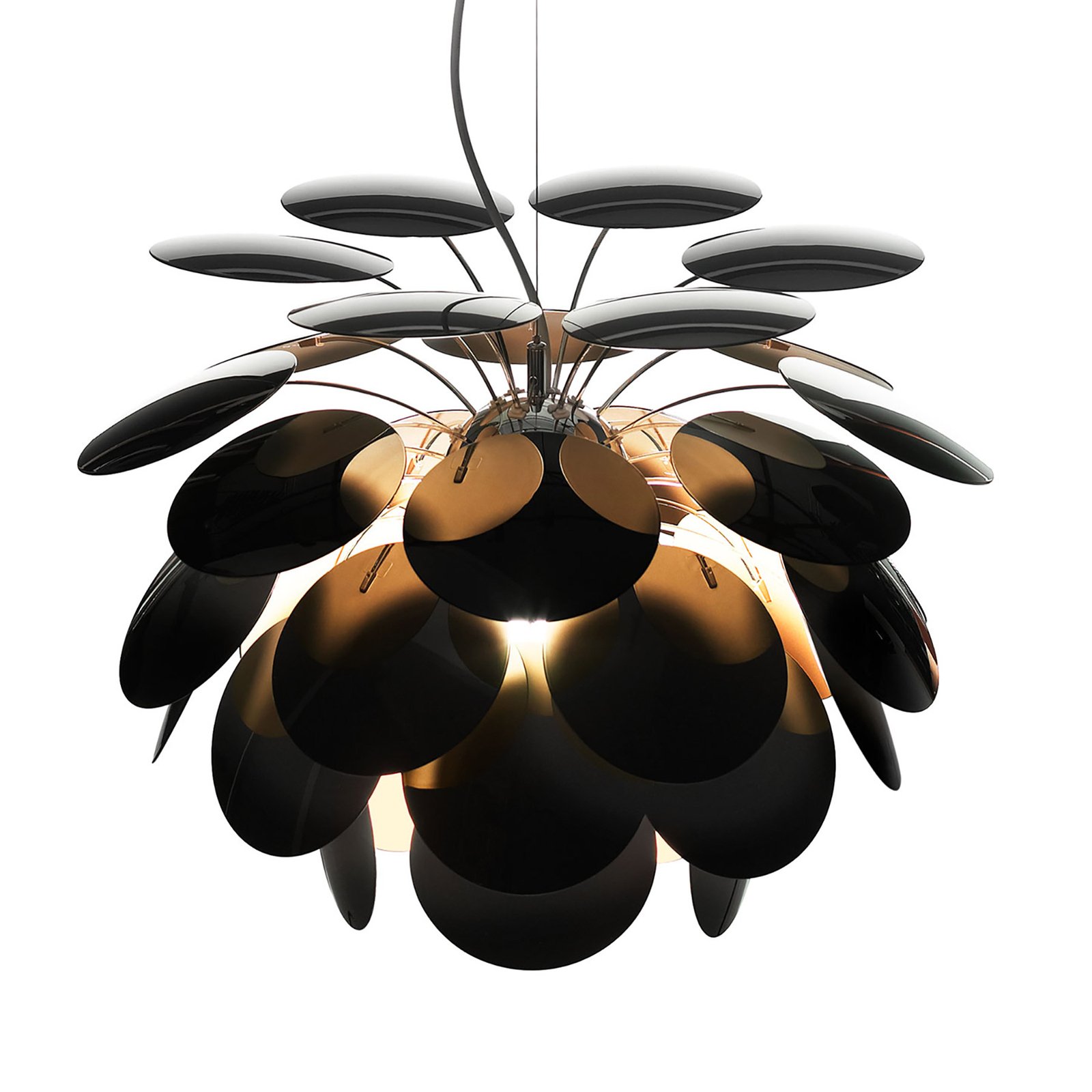 MARSET Discocó lámpara colgante Ø 88 cm negro/oro
