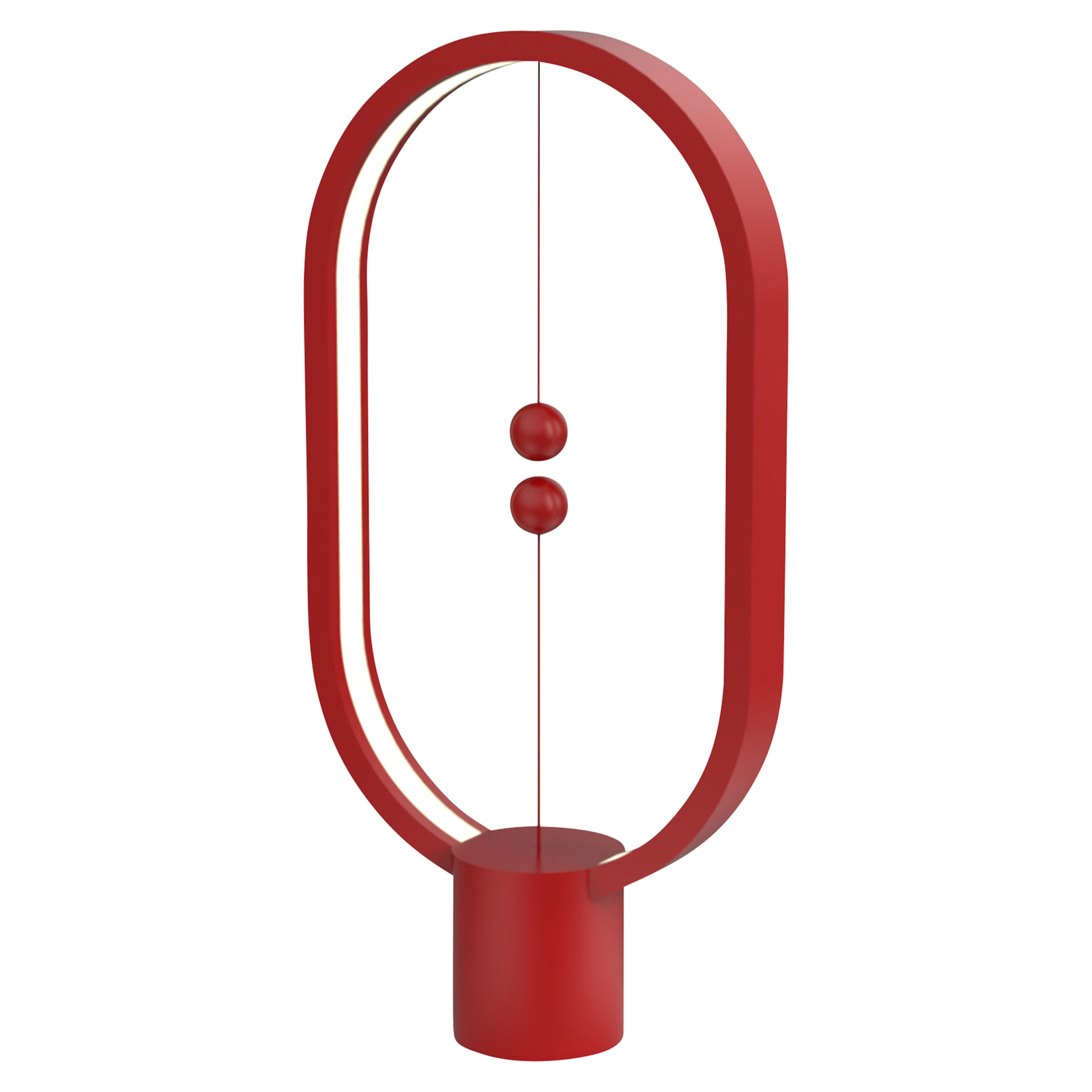 Segula SEGULA Heng Balance LED table lamp, red, for Living / Dining Room, plastic, 4 W, energy efficiency: A+, L: 20 cm, W: 7 cm, H: 40 cm