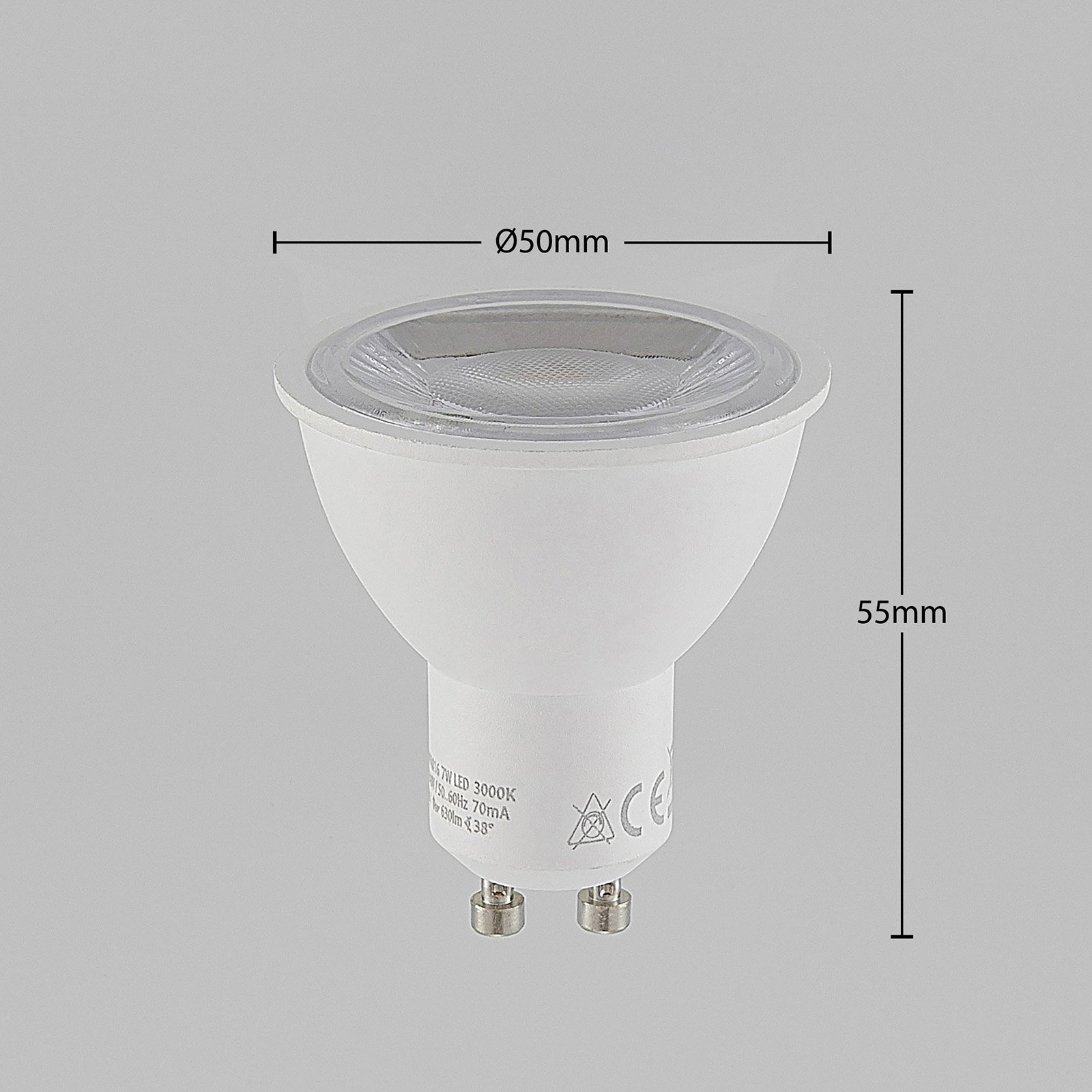 Reflector LED bulb GU10 7 W 3,000 K 700 lumens 38°