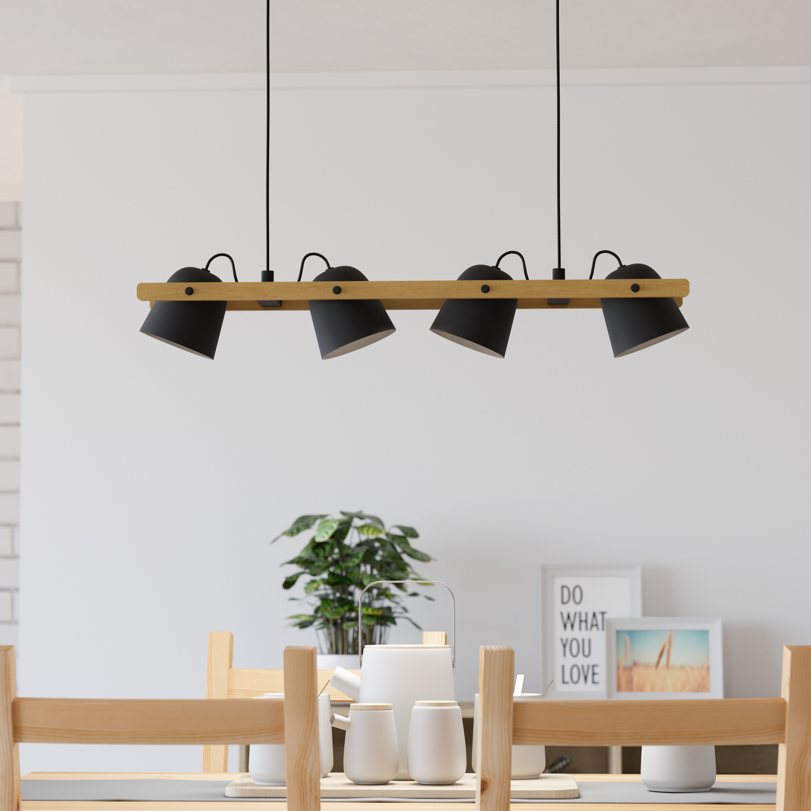 EGLO connect LED stropna svjetiljka Hornwood-Z, 4 žarulje, crna